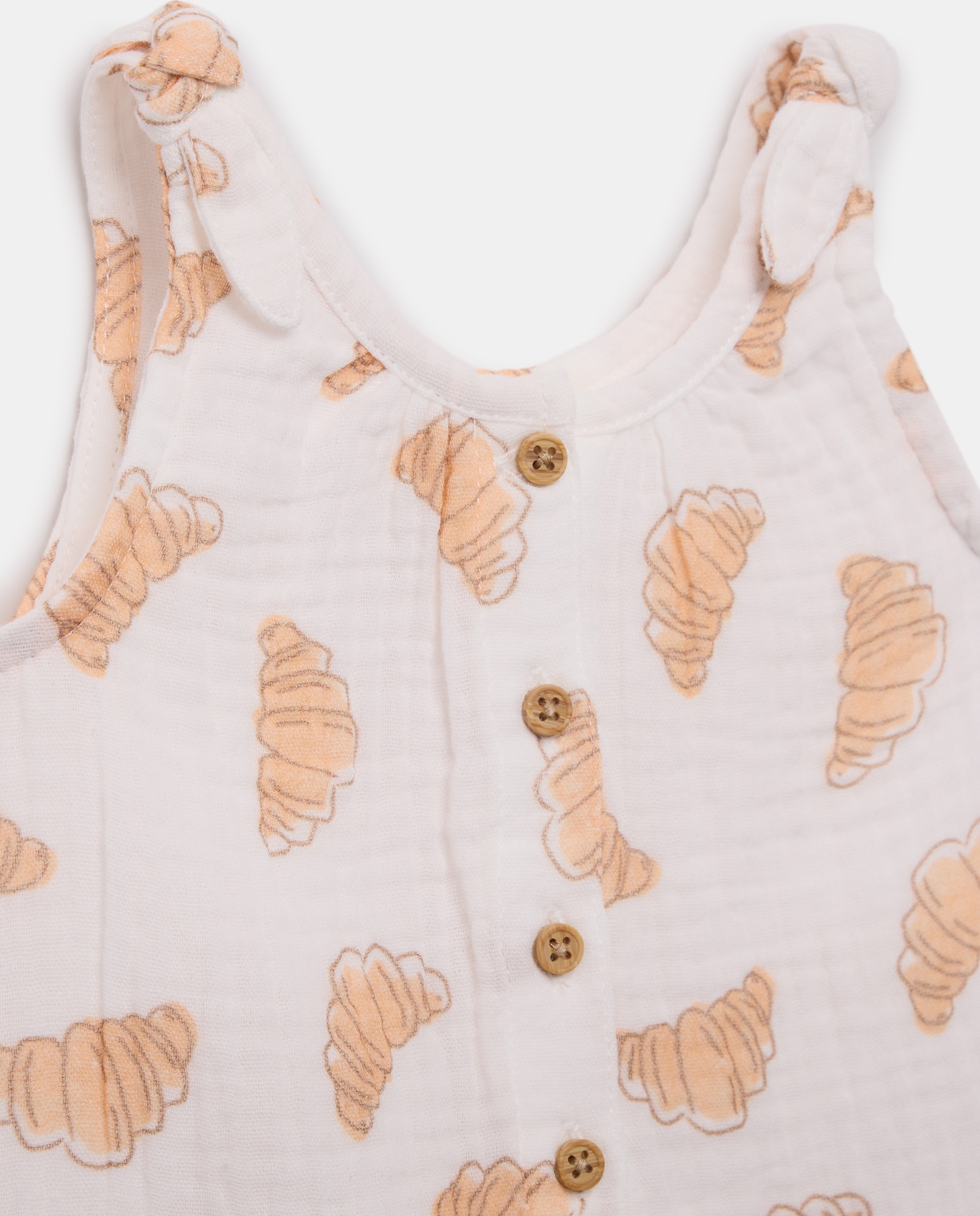 Babygrow de Alças de Bebé com Chiffon e Fantasia Cotton Juice Branco-3