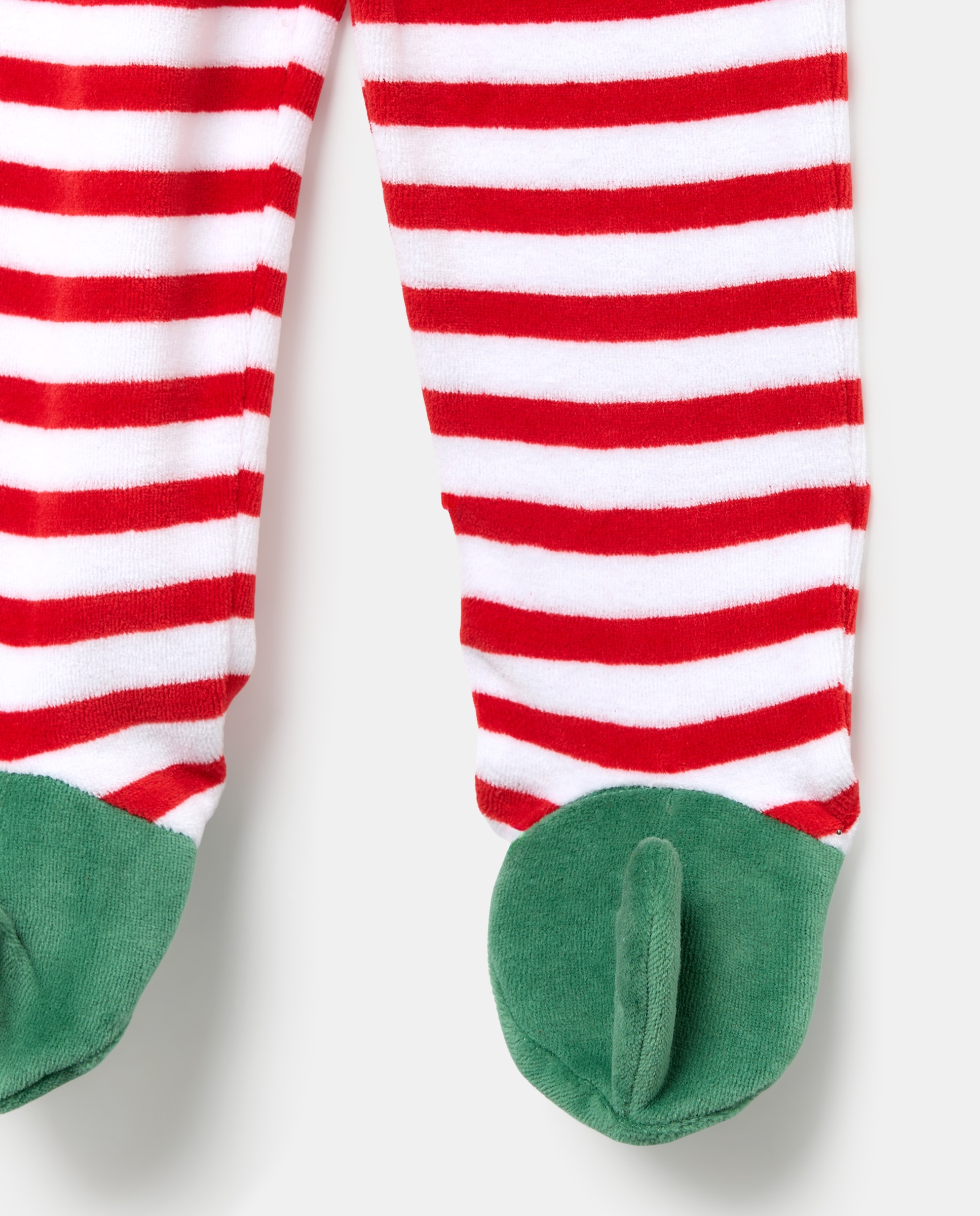 Pijama Completo de Bebé em Velour com Estampado de Fantasia Verde-4