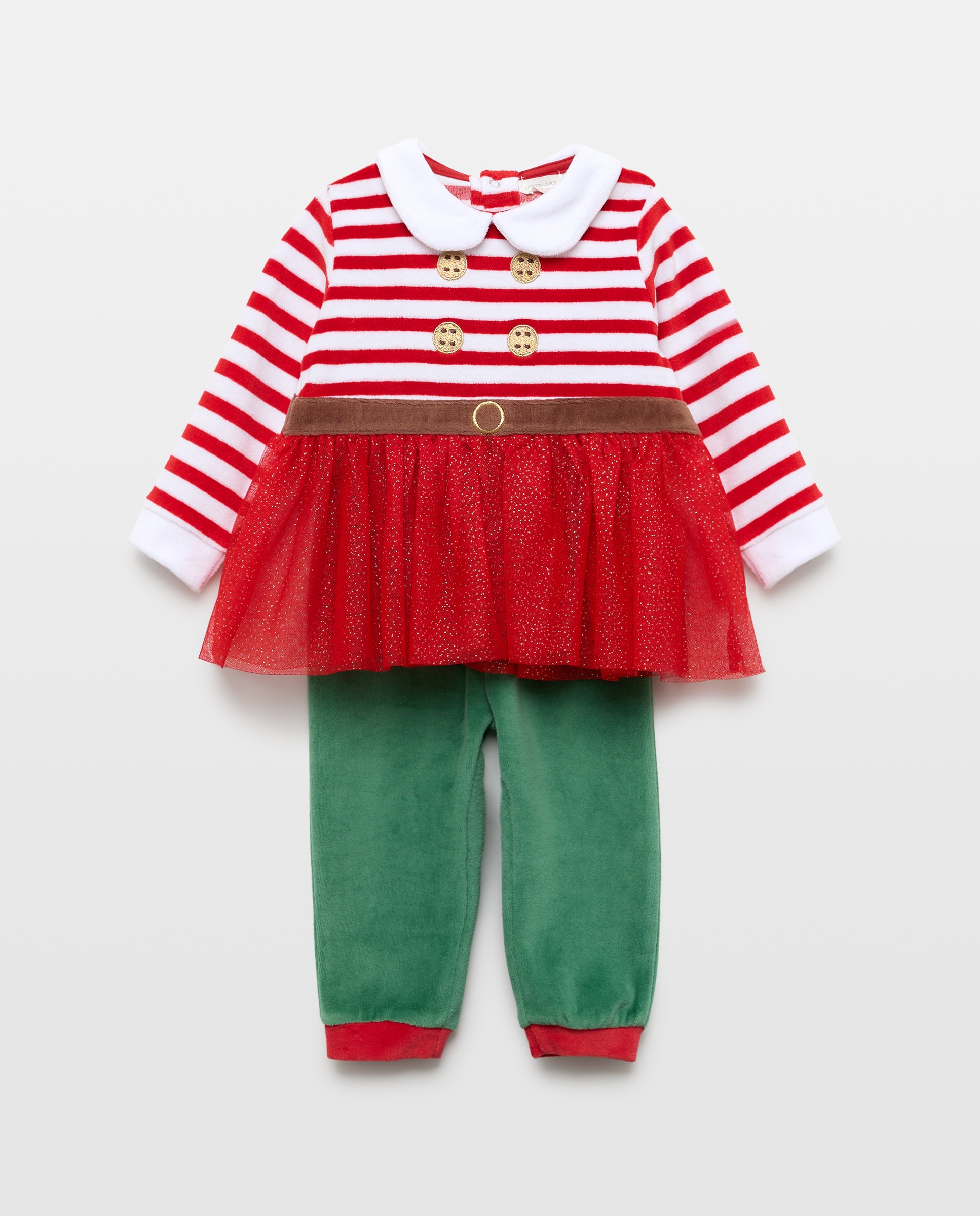 Imagem 0 de Pijama Completo de Bebé em Velour com Estampado de Fantasia