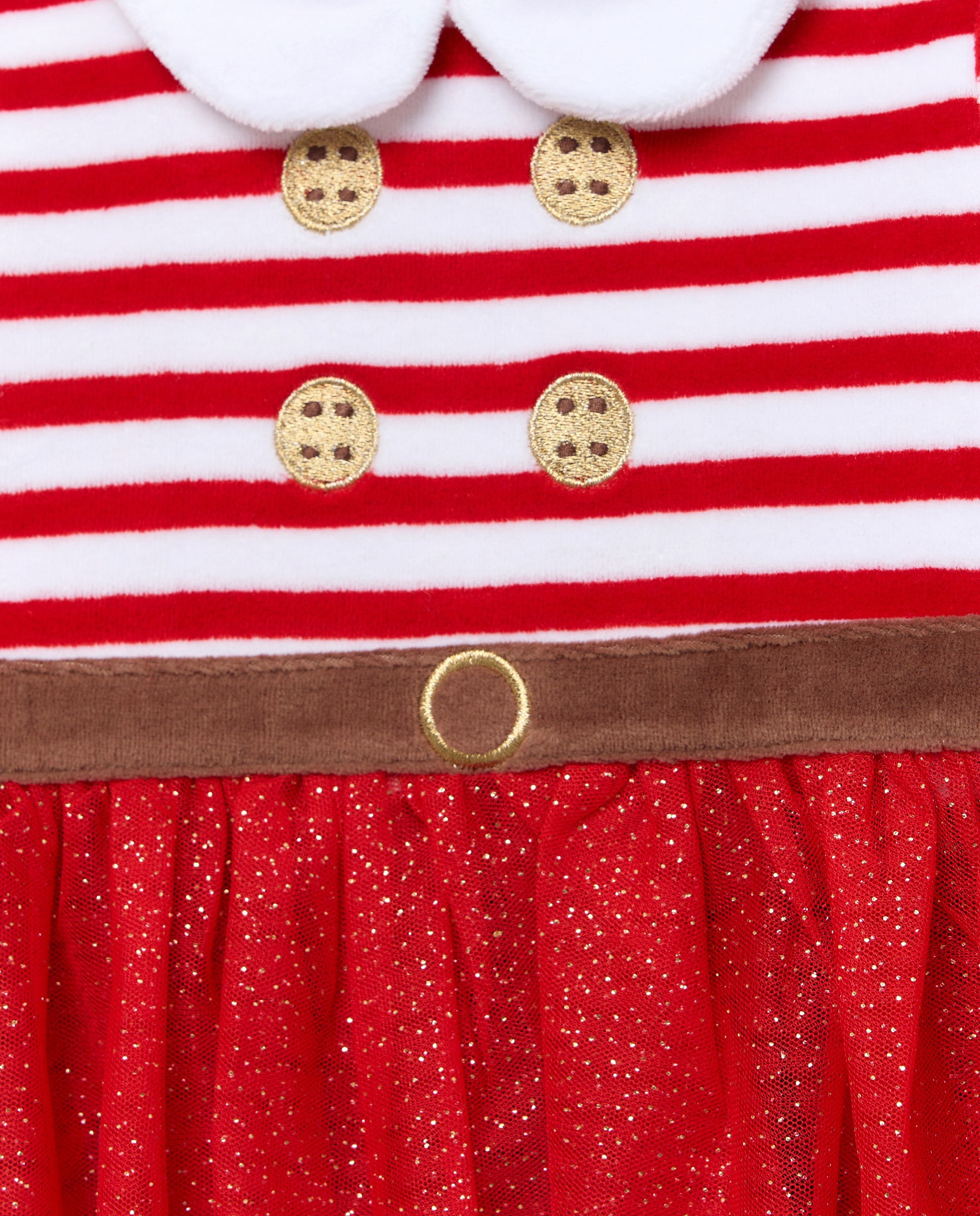 Pijama Completo de Bebé em Velour com Estampado de Fantasia Vermelho-3
