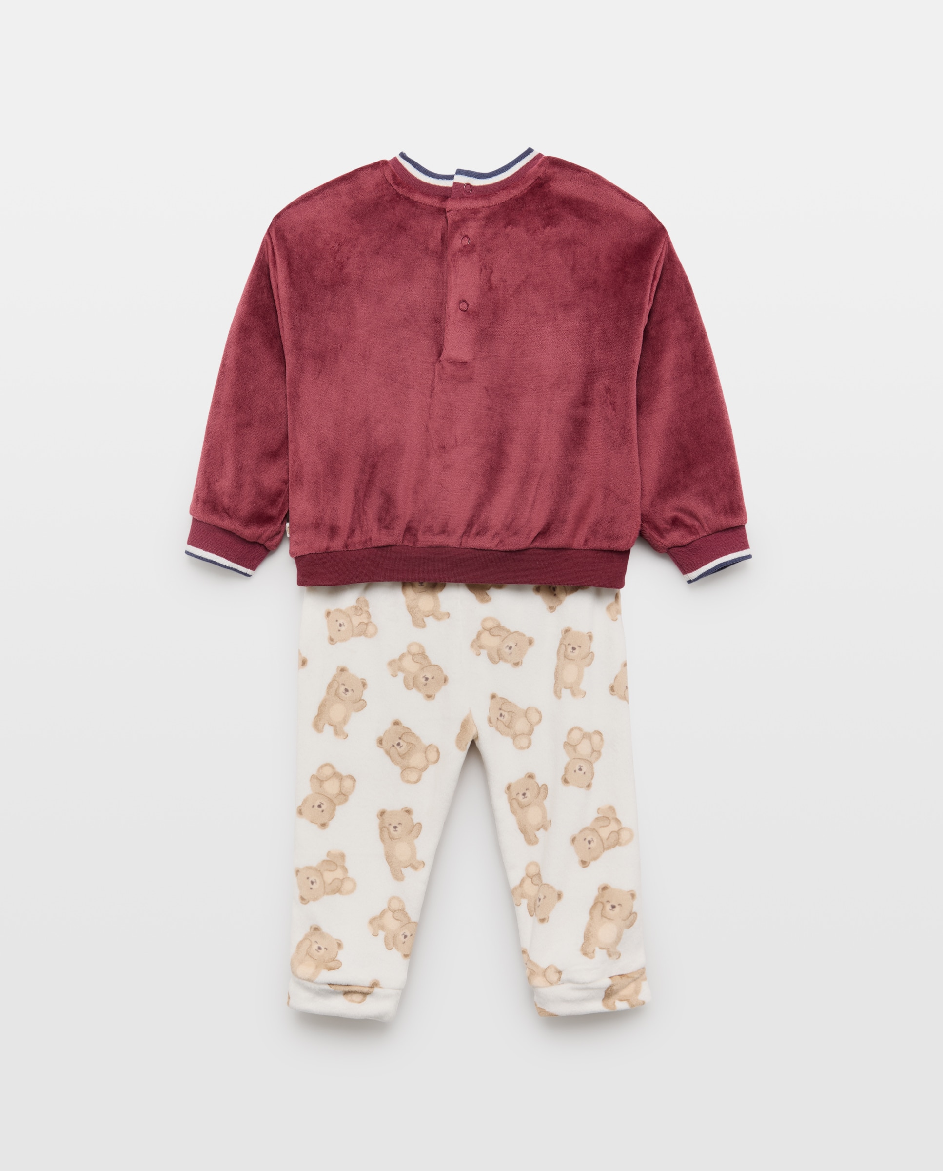 Pijama de Bebé com Estampados de Fantasia Cotton Juice Vermelho-2