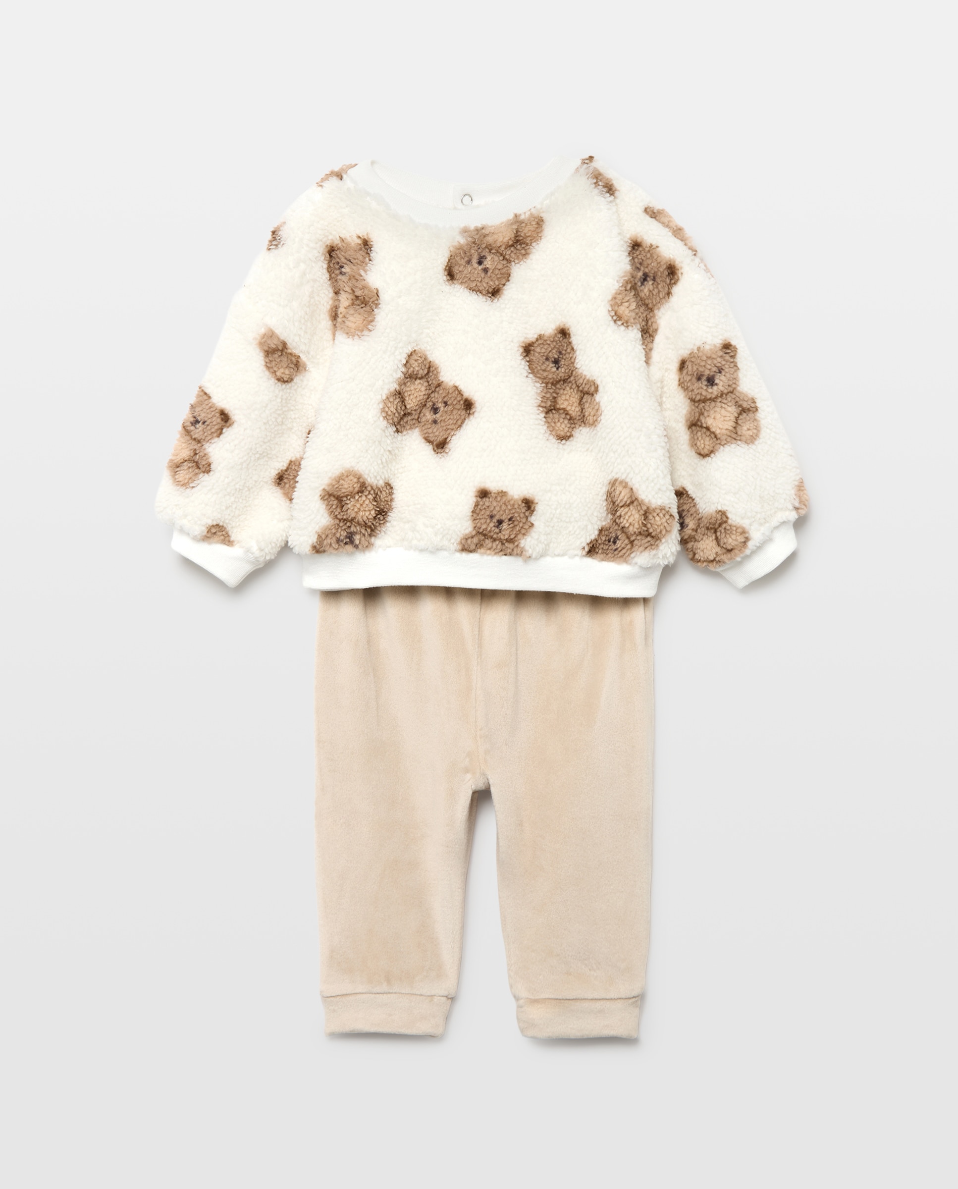 Imagem 0 de Pijama de Bebé em Sherpa com Estampados de Fantasia