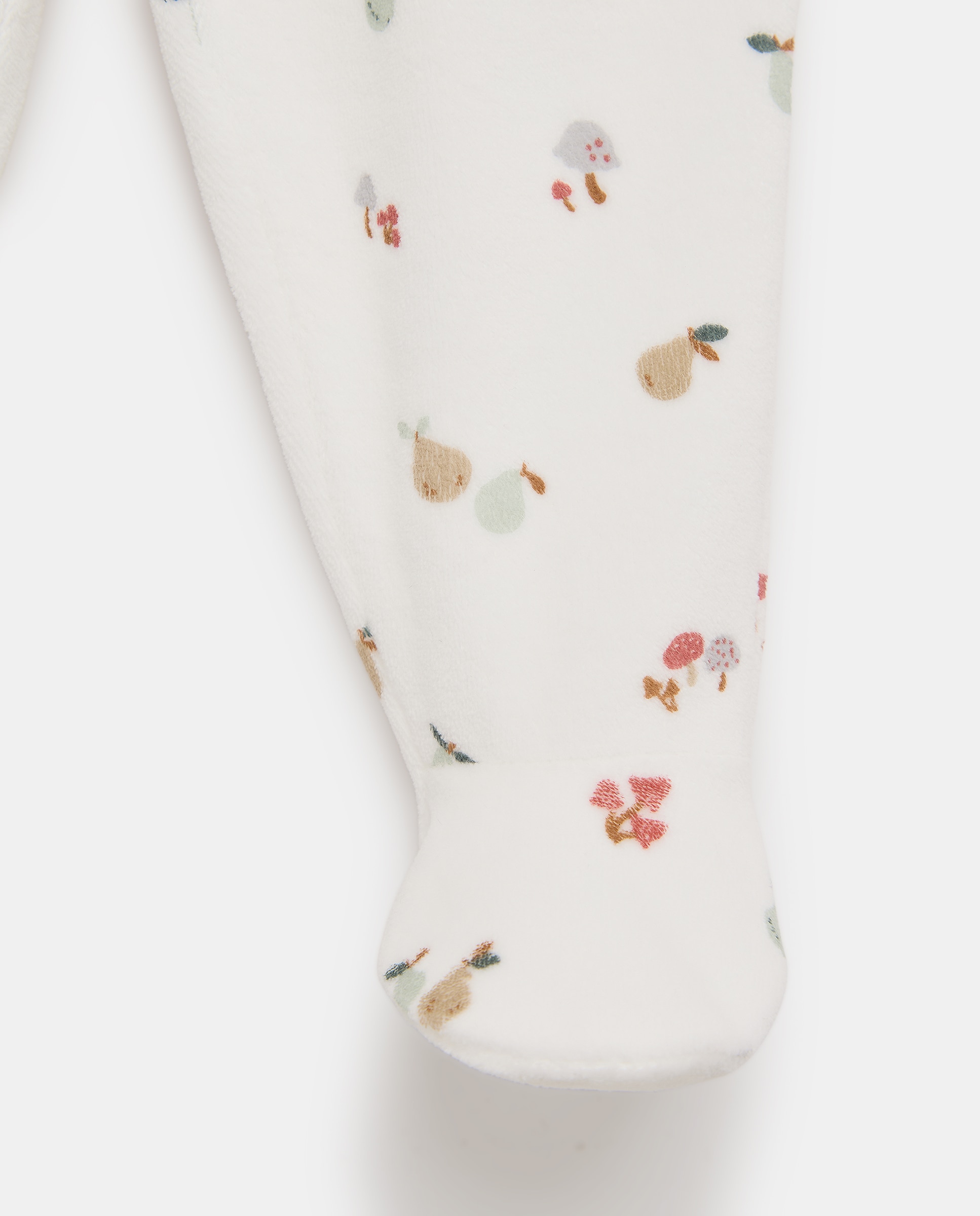 Pijama de Velour de Bebé com Calças com Estampado de Fantasia Verde-4