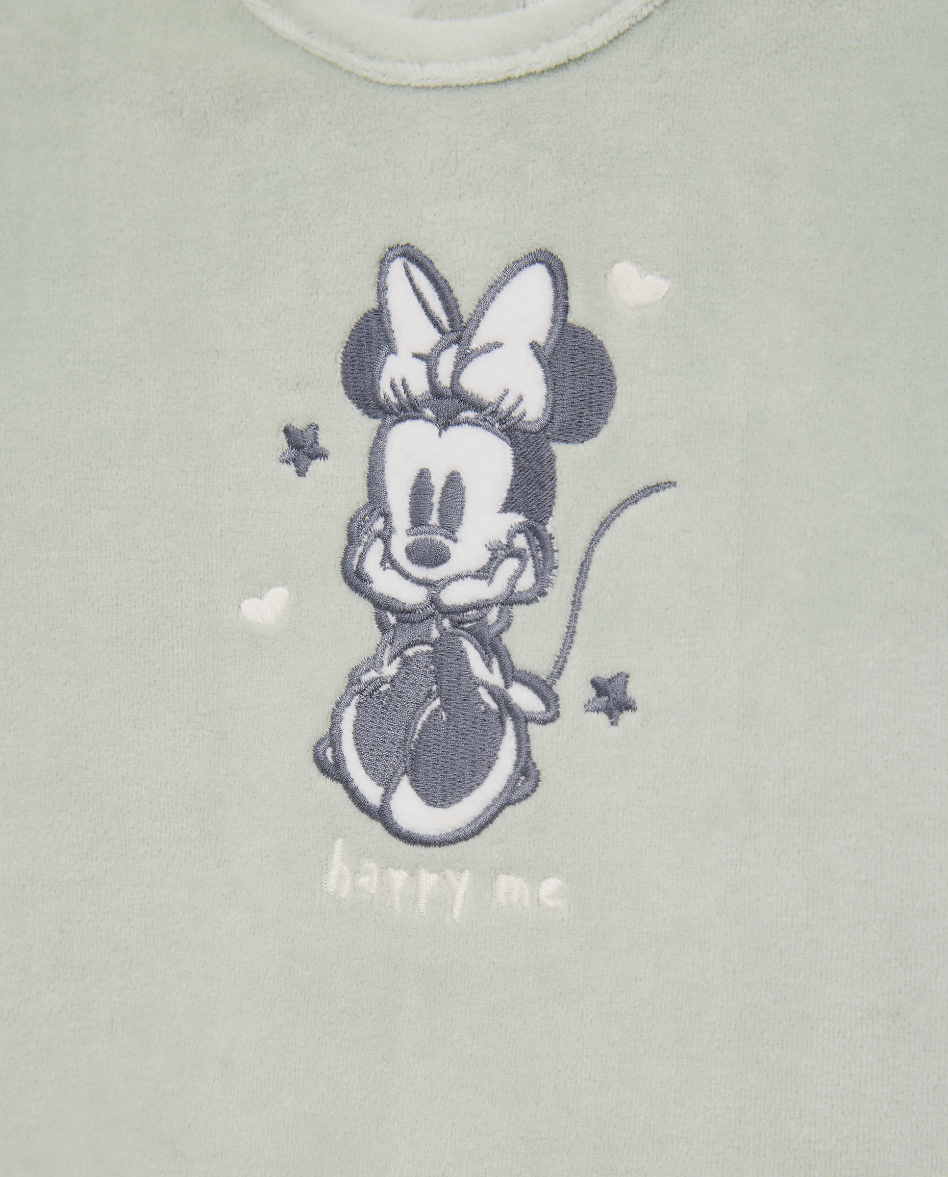 Pijama de Velour de Bebé com Fantasia da Minnie Verde-3
