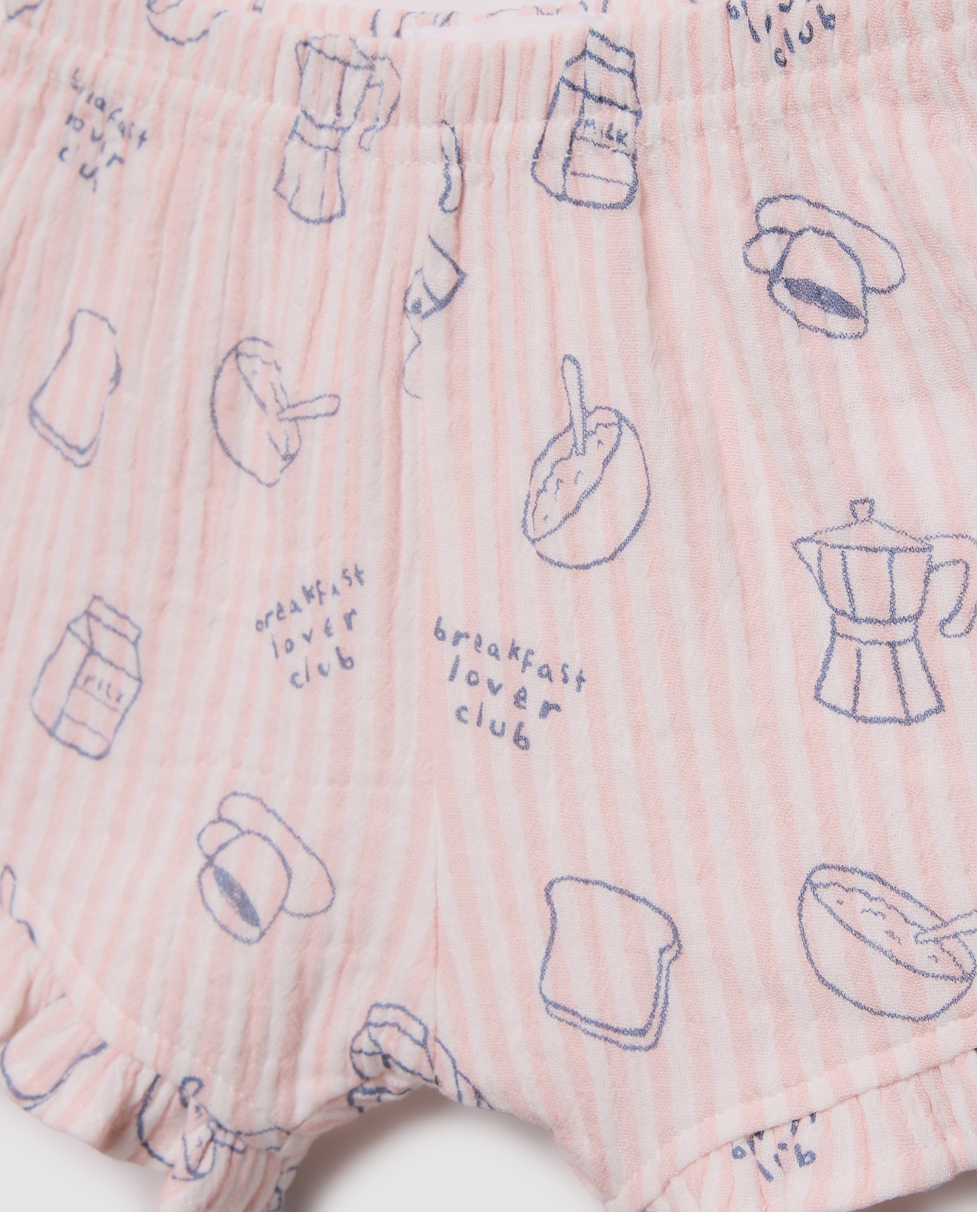 Pijama de Bebé em Chiffon com Alças e Estampado de Fantasia Cotton Juice Rosa-3