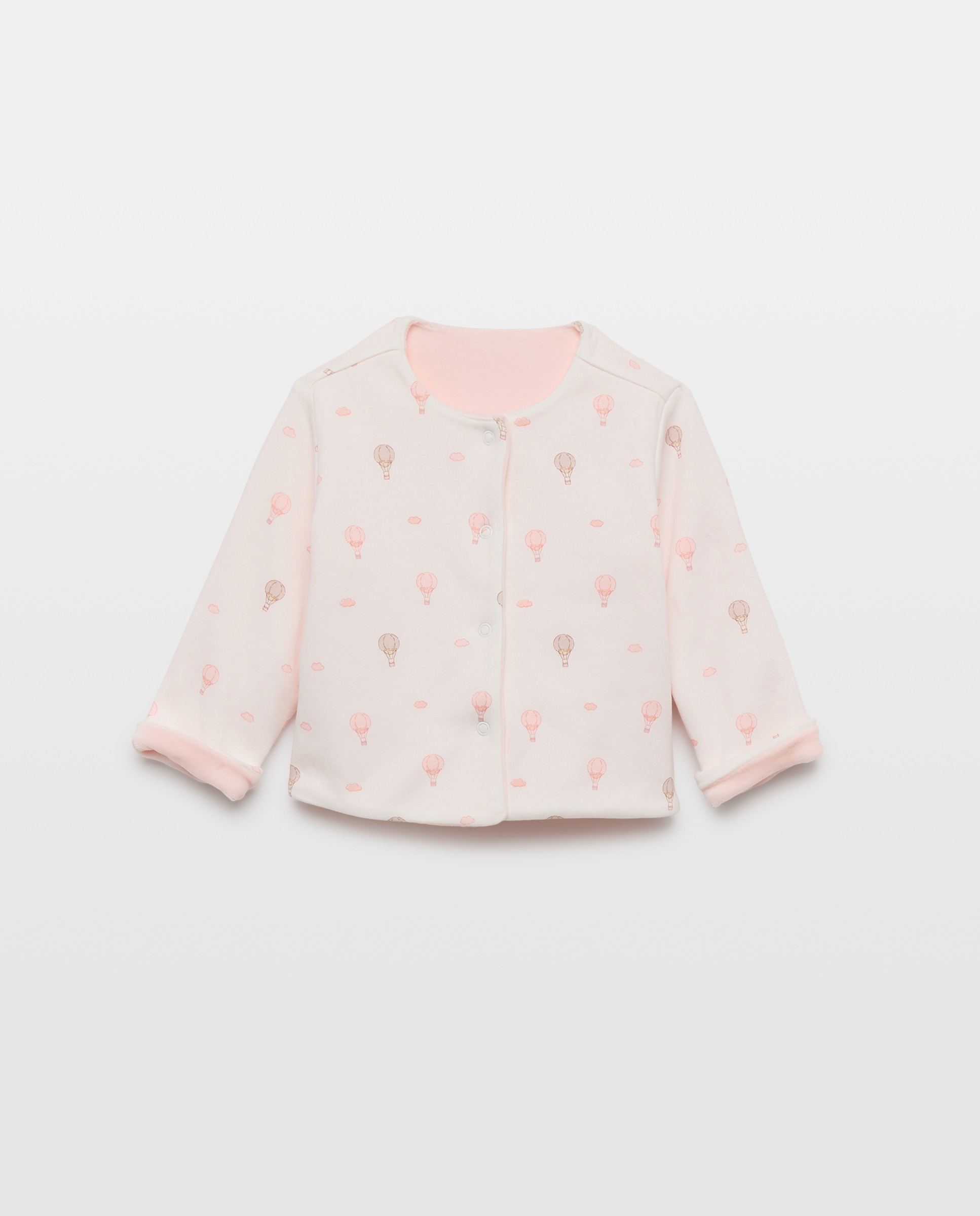 Chaqueta reversible globos de bebé - Cotton Juice - Rosa Rosa-4