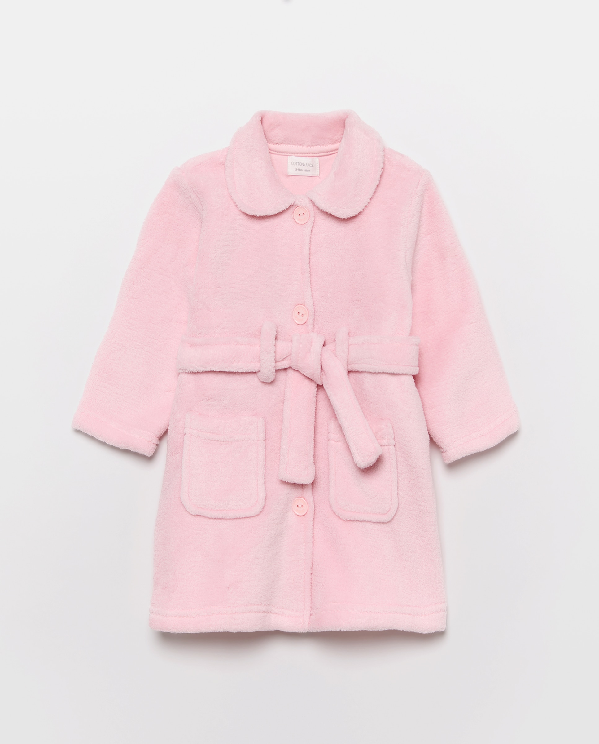 Bata básica con cinturón de bebé - Cotton Juice - 200 Rosa 200 Rosa-1
