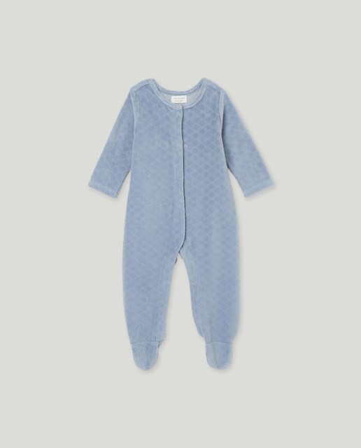 Imagem 0 de Babygrow Comprido Básico Liso de Bebé em Velour