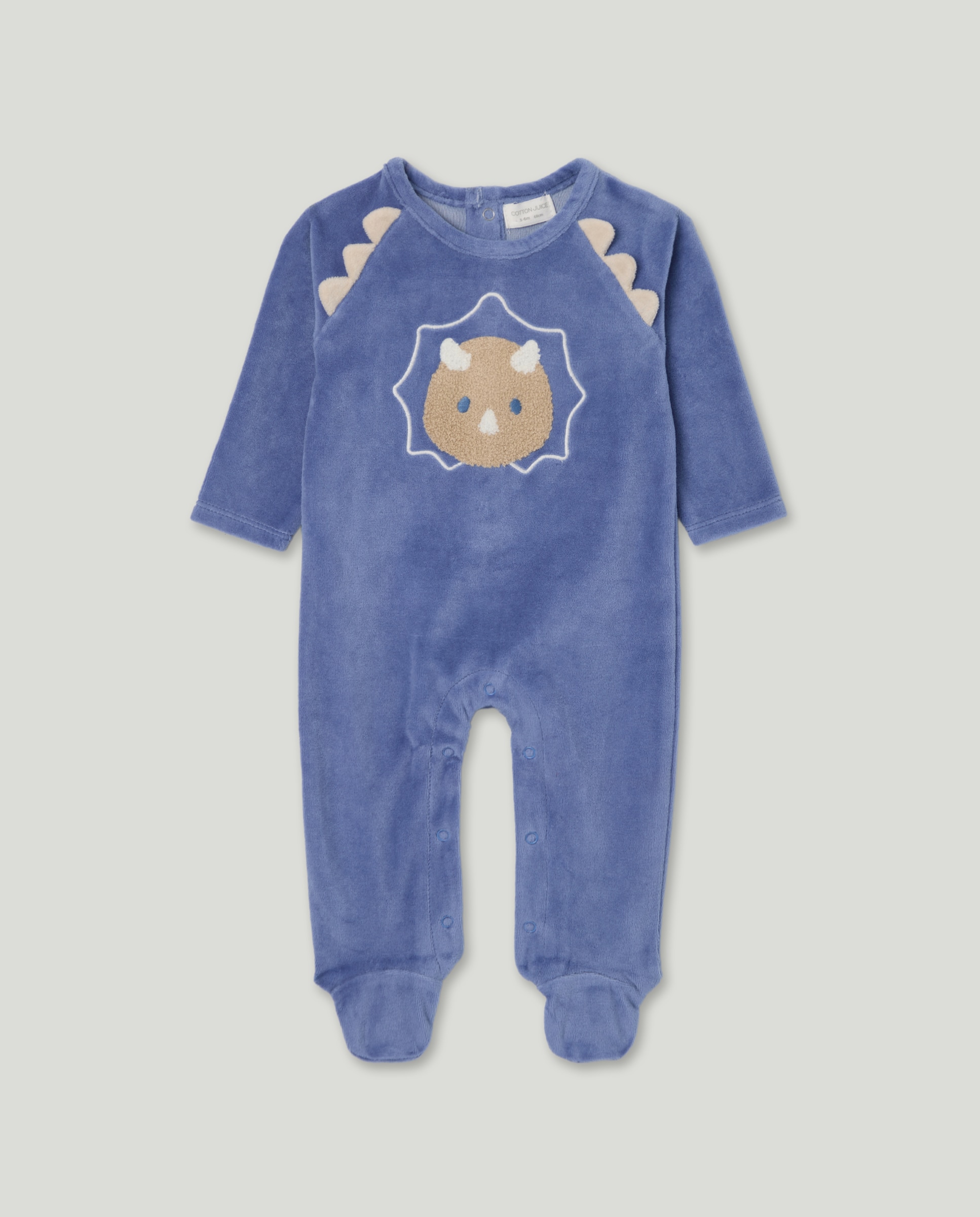 Imagem 0 de Babygrow de Bebé em Velour com Estampado de Fantasia
