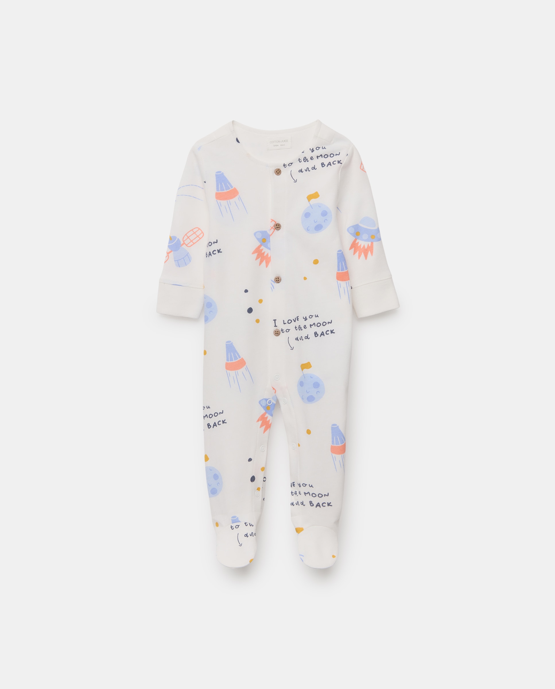 Imagem 0 de Babygrow Comprido Estampado de Bebé