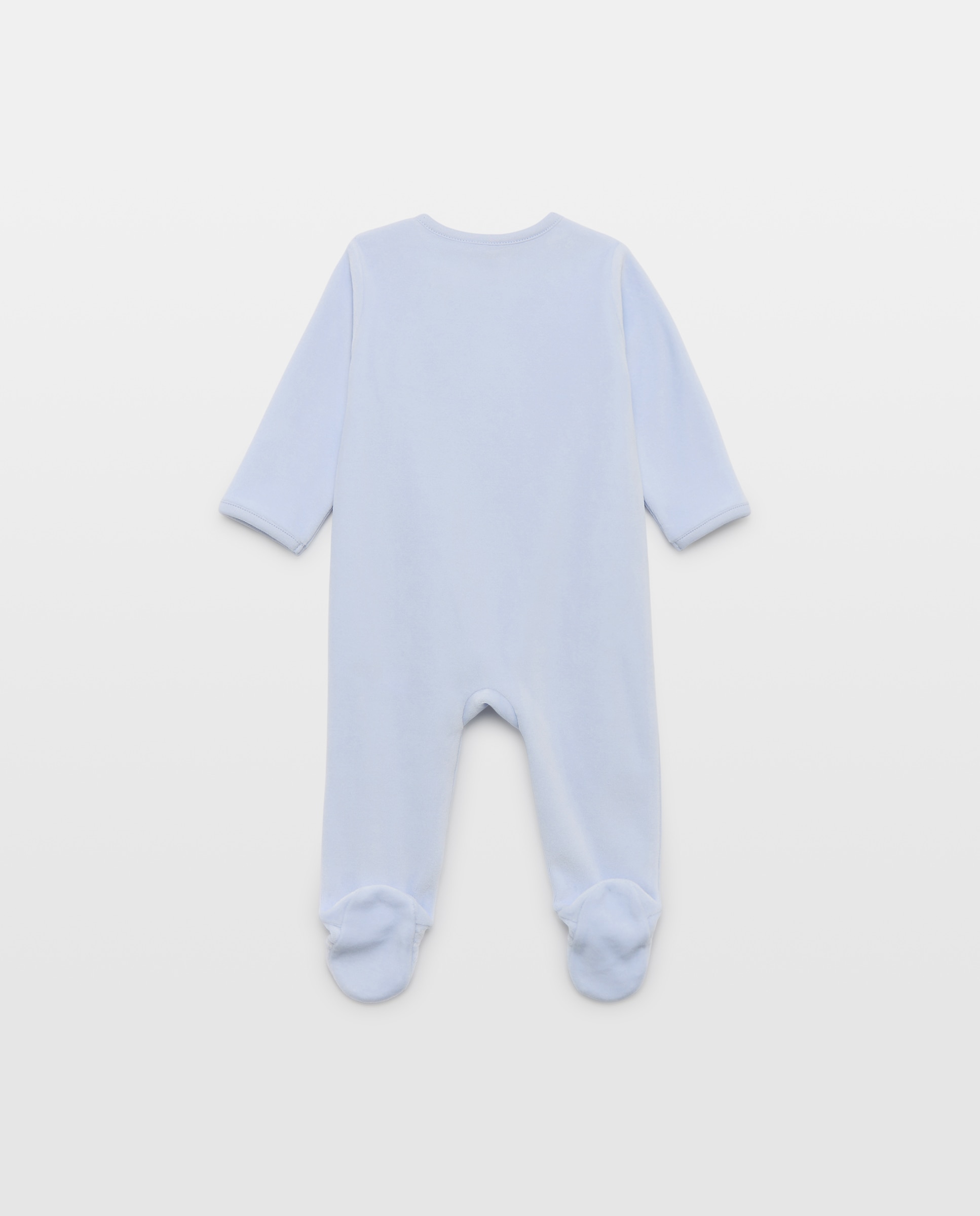 Babygrow de Velour de Bebé com Fecho de Correr e Balões Cotton Juice Azul-2