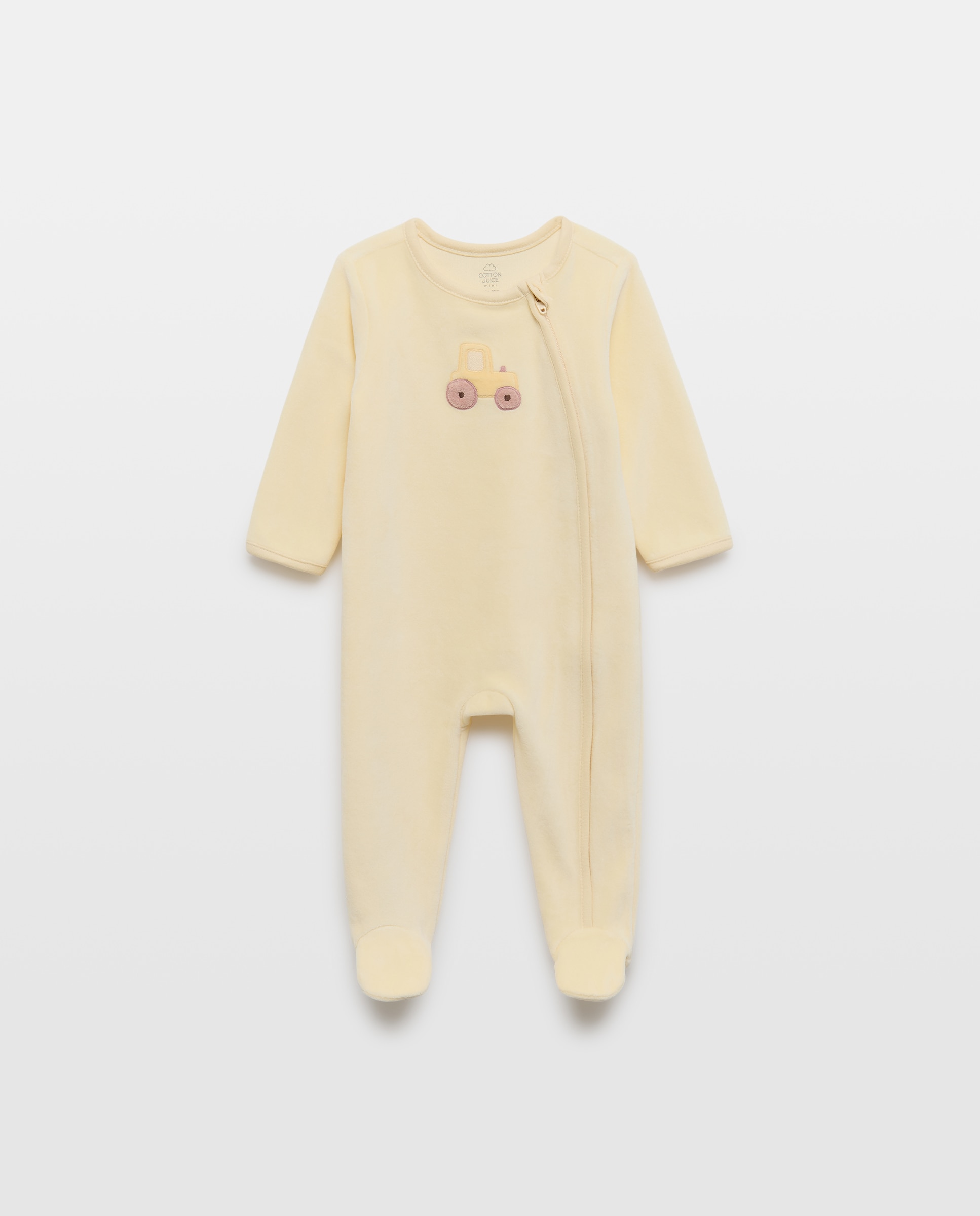 Imagem 0 de Babygrow de Velour de Bebé com Estampado de Trator