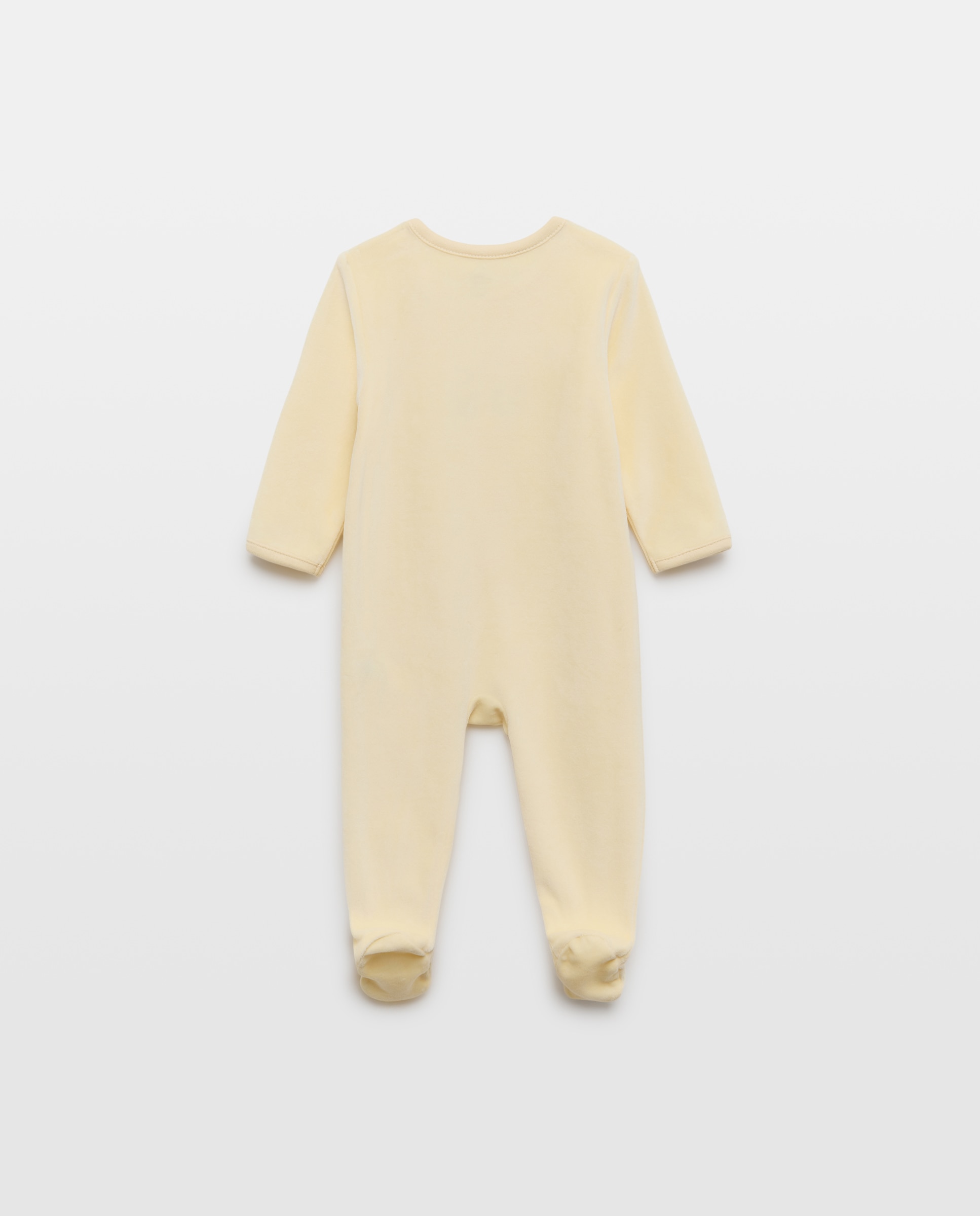 Babygrow de Velour de Bebé com Estampado de Trator Cotton Juice Amarelo-2