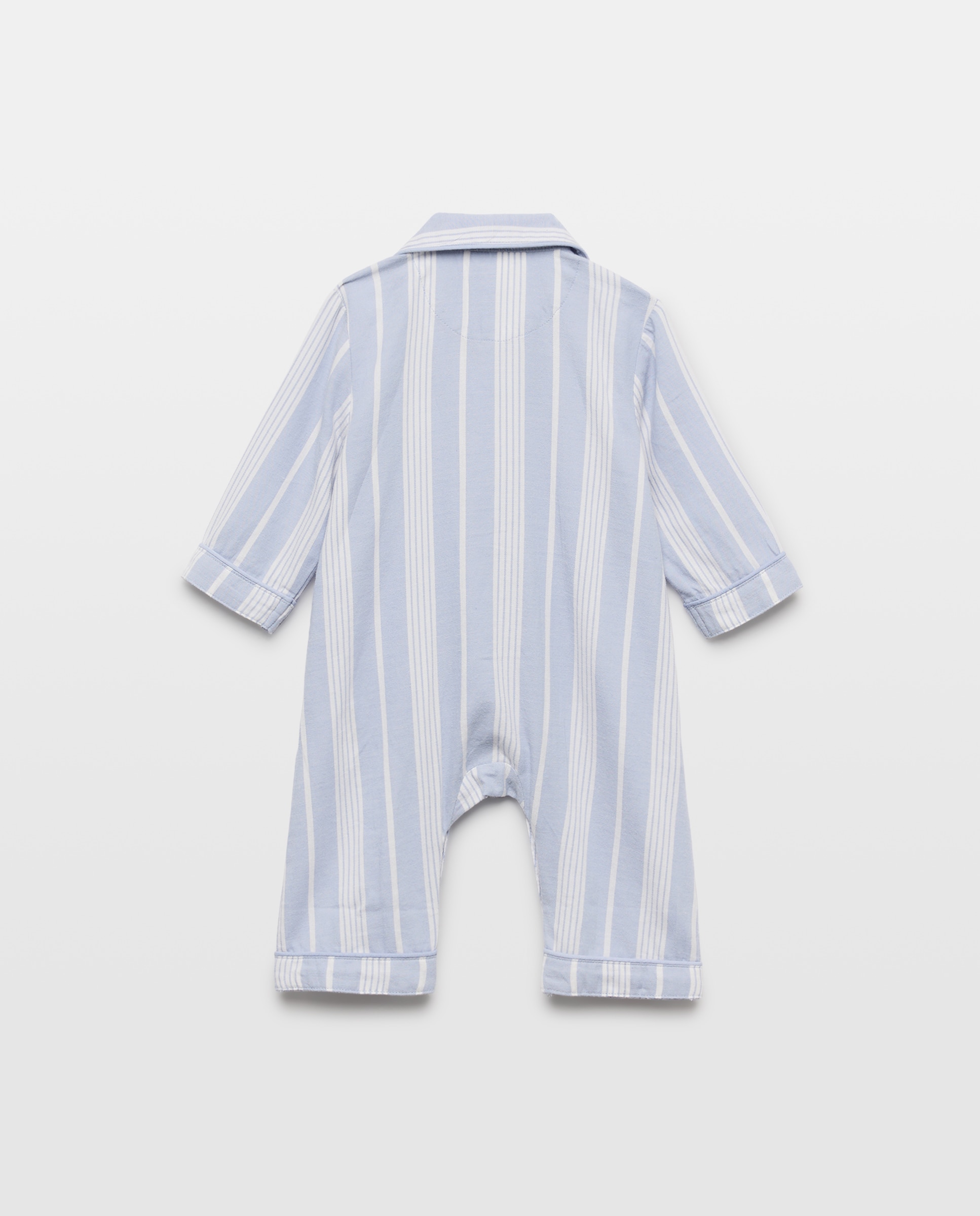 Pelele largo rayas de bebé - Cotton Juice - Azul Azul-2