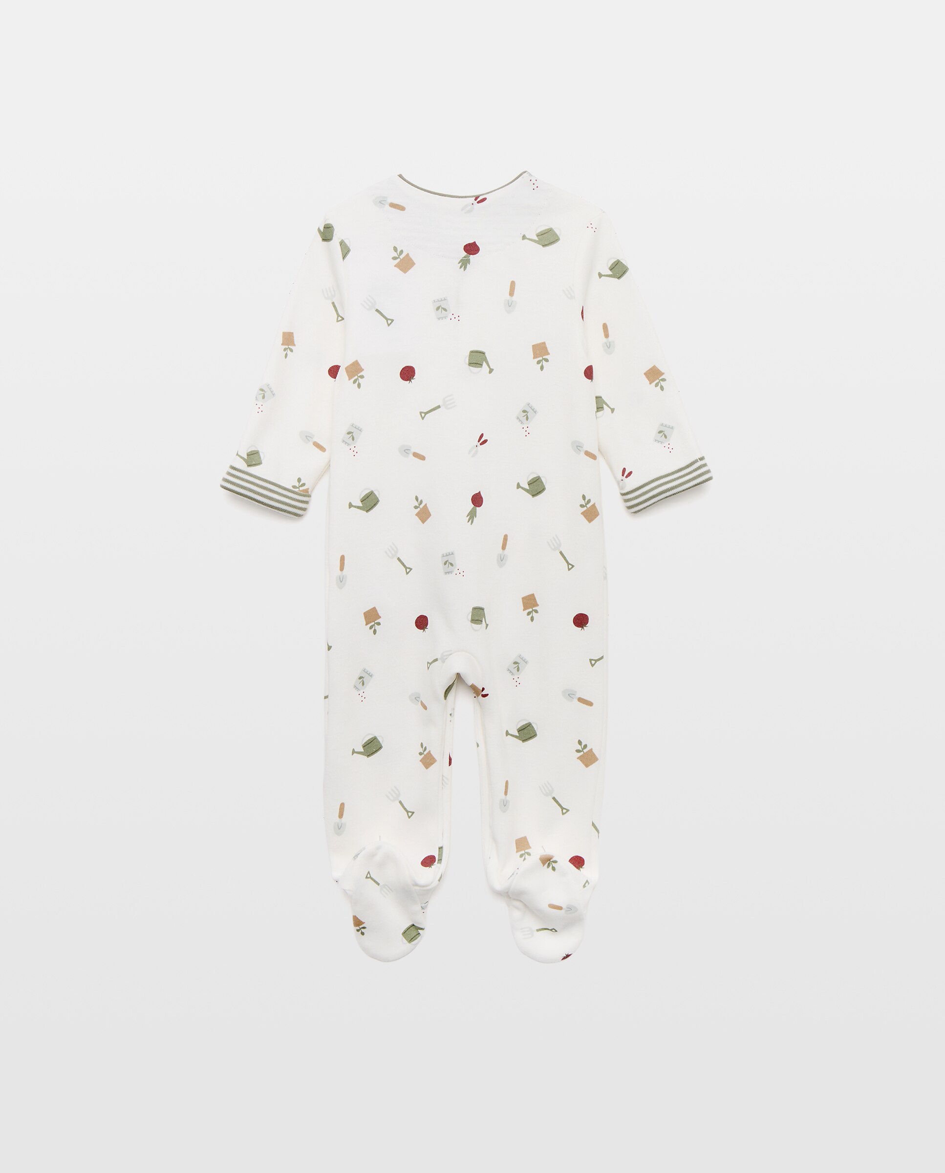 Babygrow de Malha Comprido de Bebé Cotton Juice Branco-2