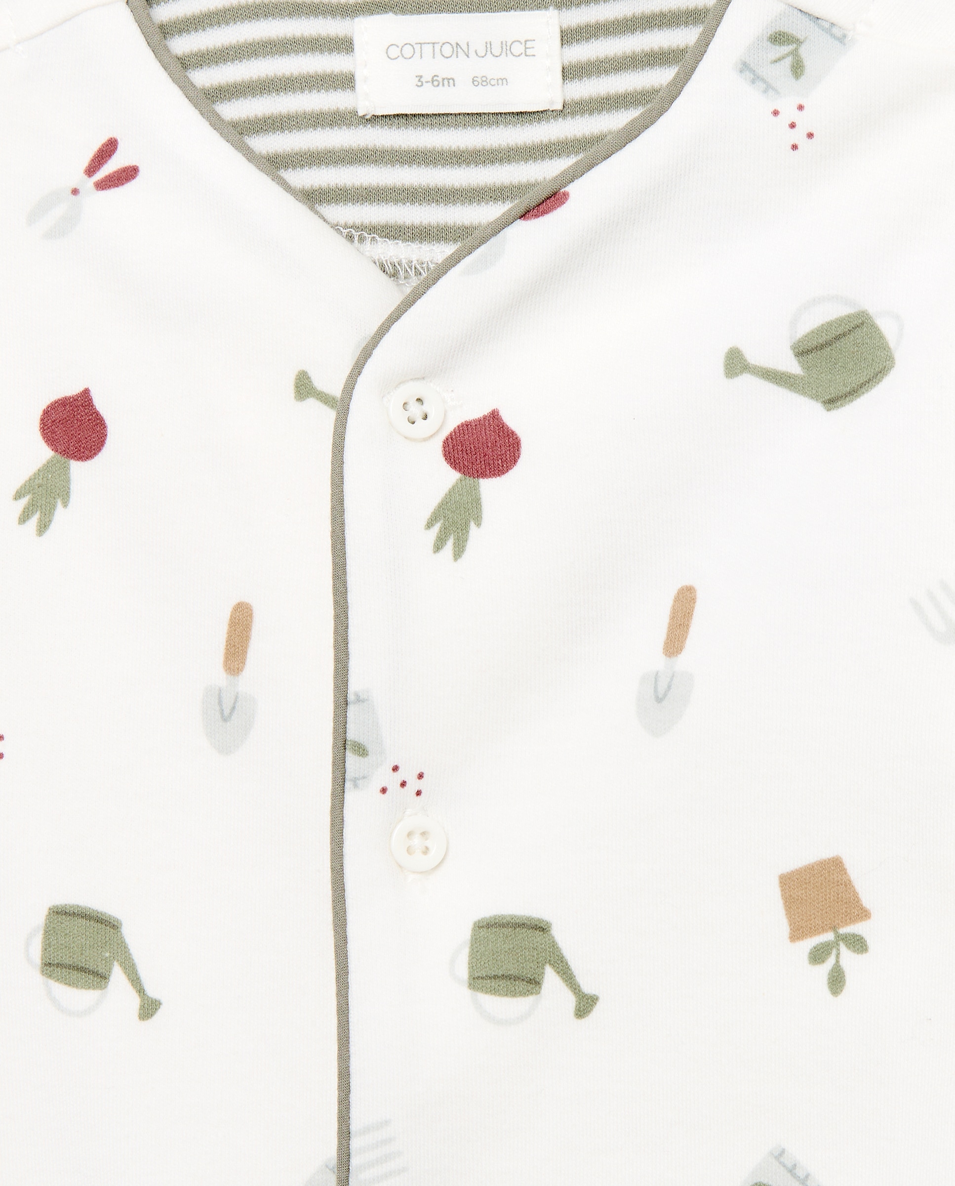 Babygrow de Malha Comprido de Bebé Cotton Juice Branco-3