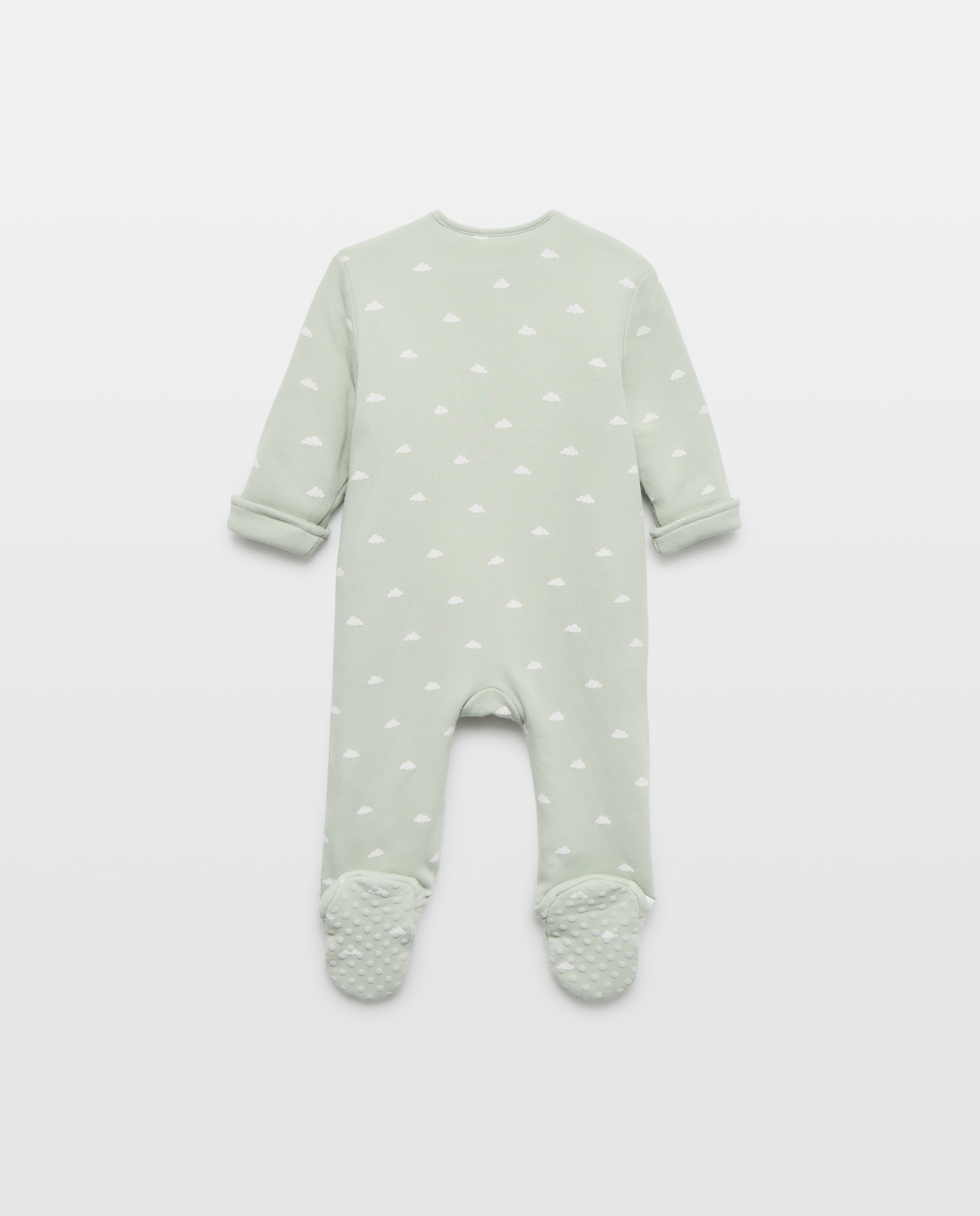 Pelele largo acolchado estampado fantasía de bebé - Cotton Juice - Verde Verde-2