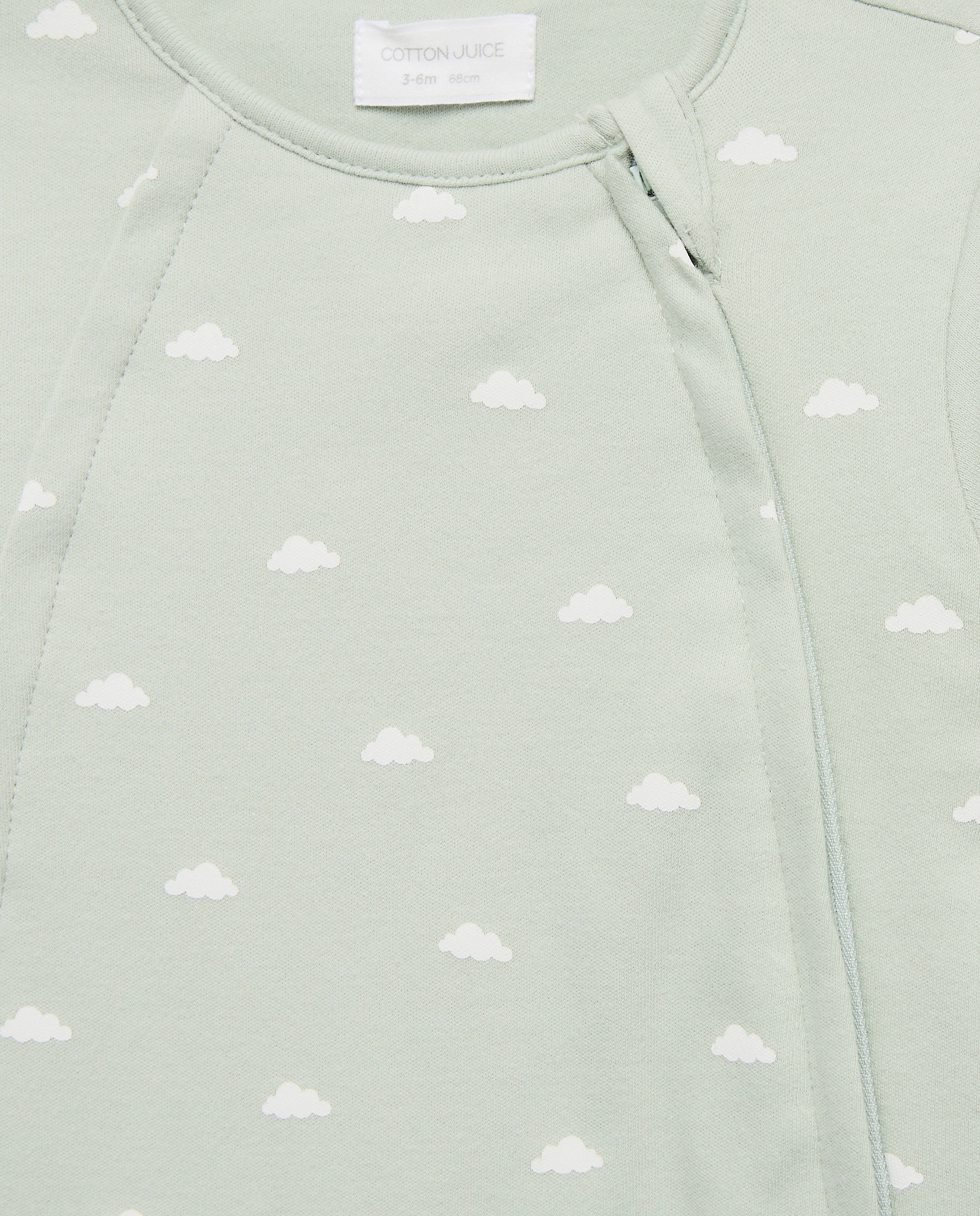Pelele largo acolchado estampado fantasía de bebé - Cotton Juice - Verde Verde-3