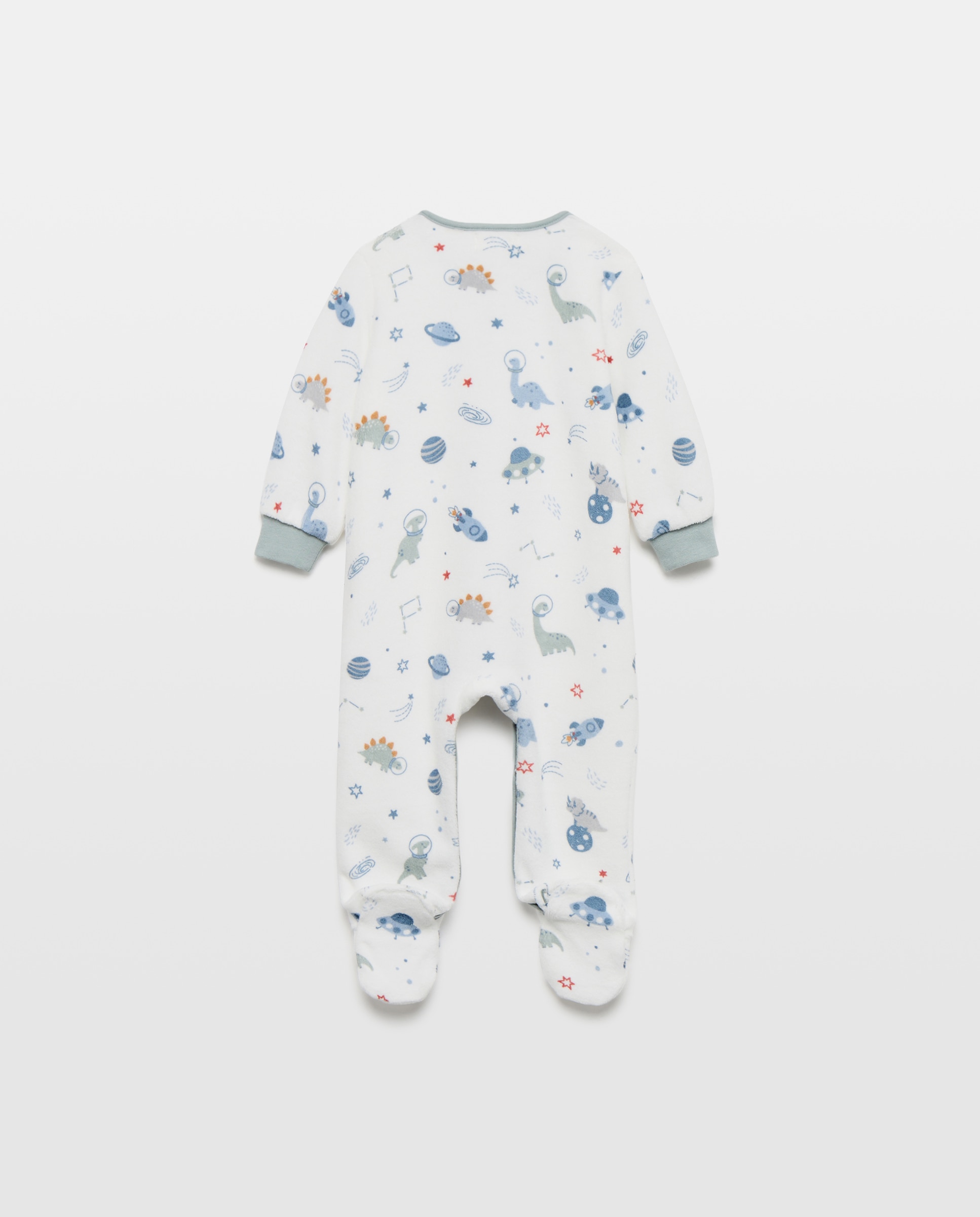 Babygrow de Malha de Bebé com Estampado de Fantasia Azul-2