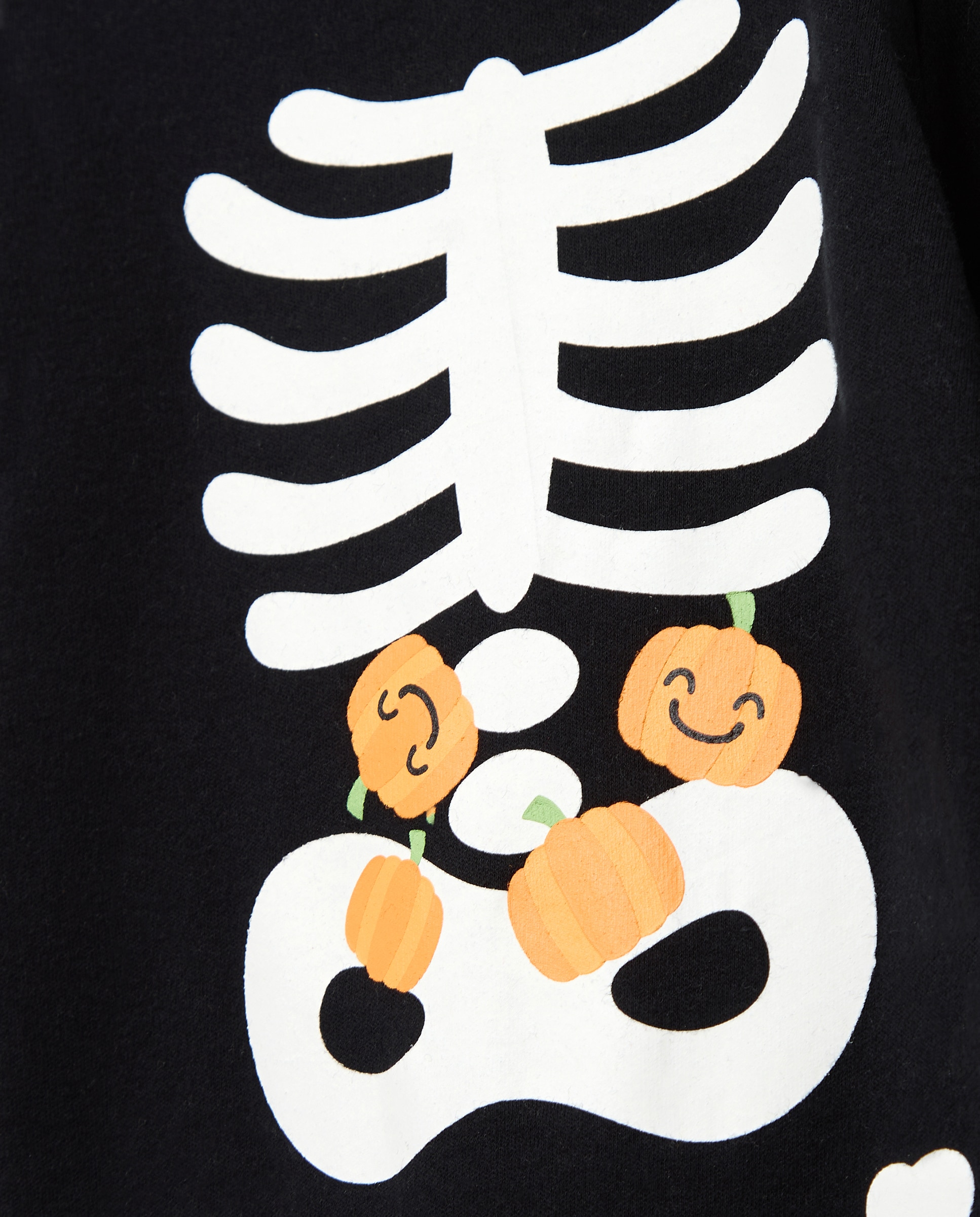 Pelele largo de punto estampado fantasía HALLOWEEN de bebé - Cotton Juice - Gris Gris-3