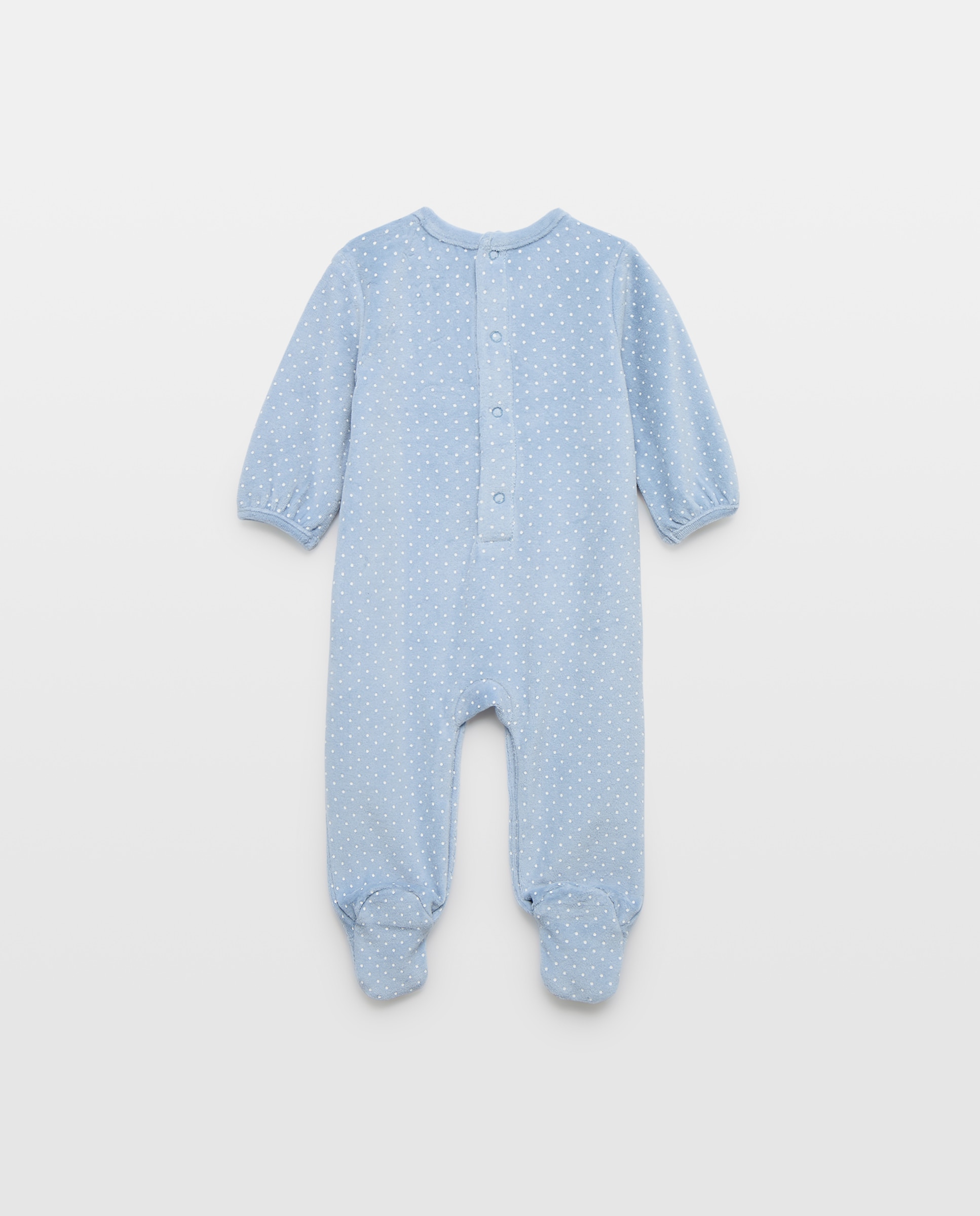 Pelele largo de velour fantasía MICKEY de bebé - Cotton Juice - Azul marino Azul marino-2