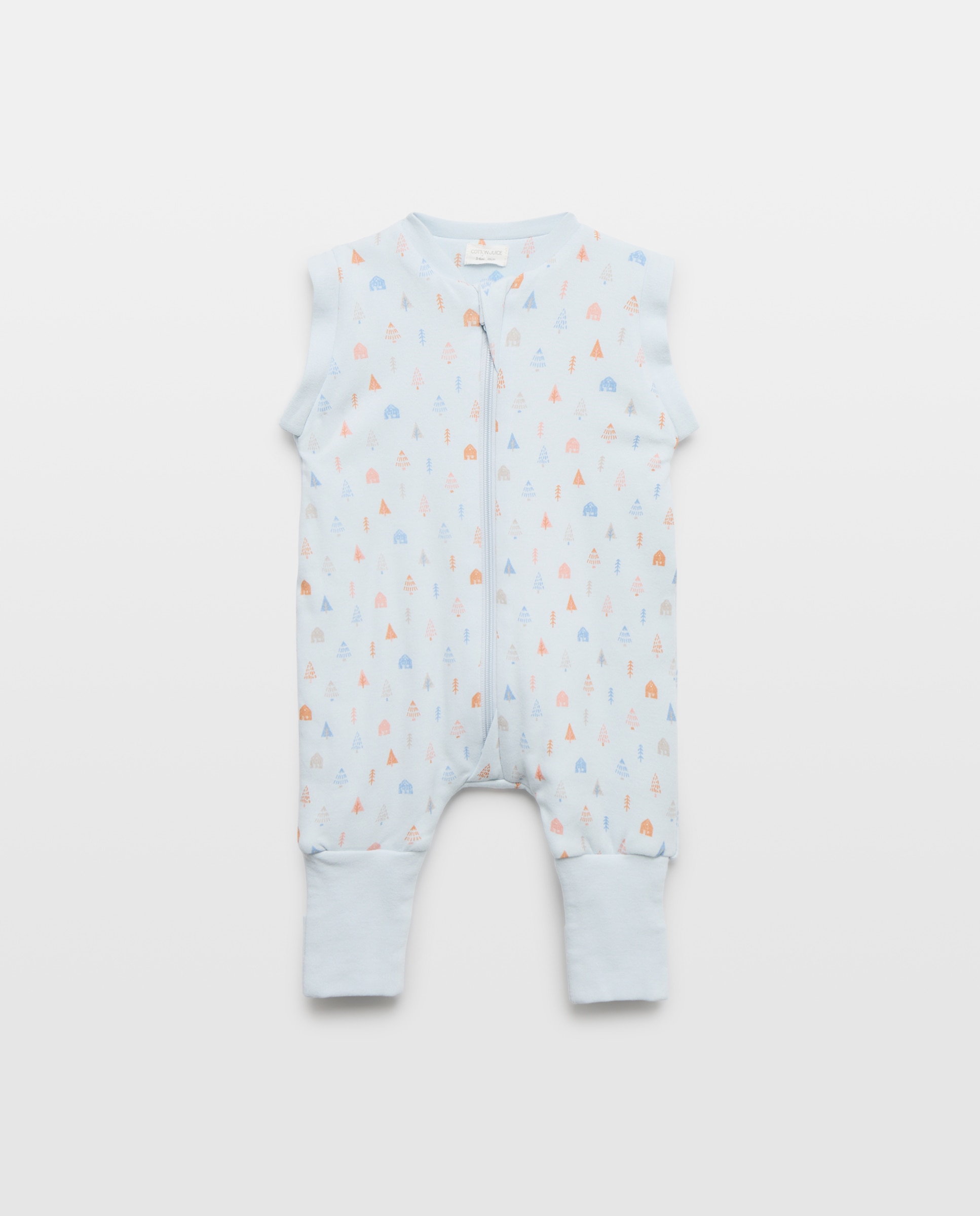 Pelele de bebé acolchado fantasía - Cotton Juice - Azul Azul-3