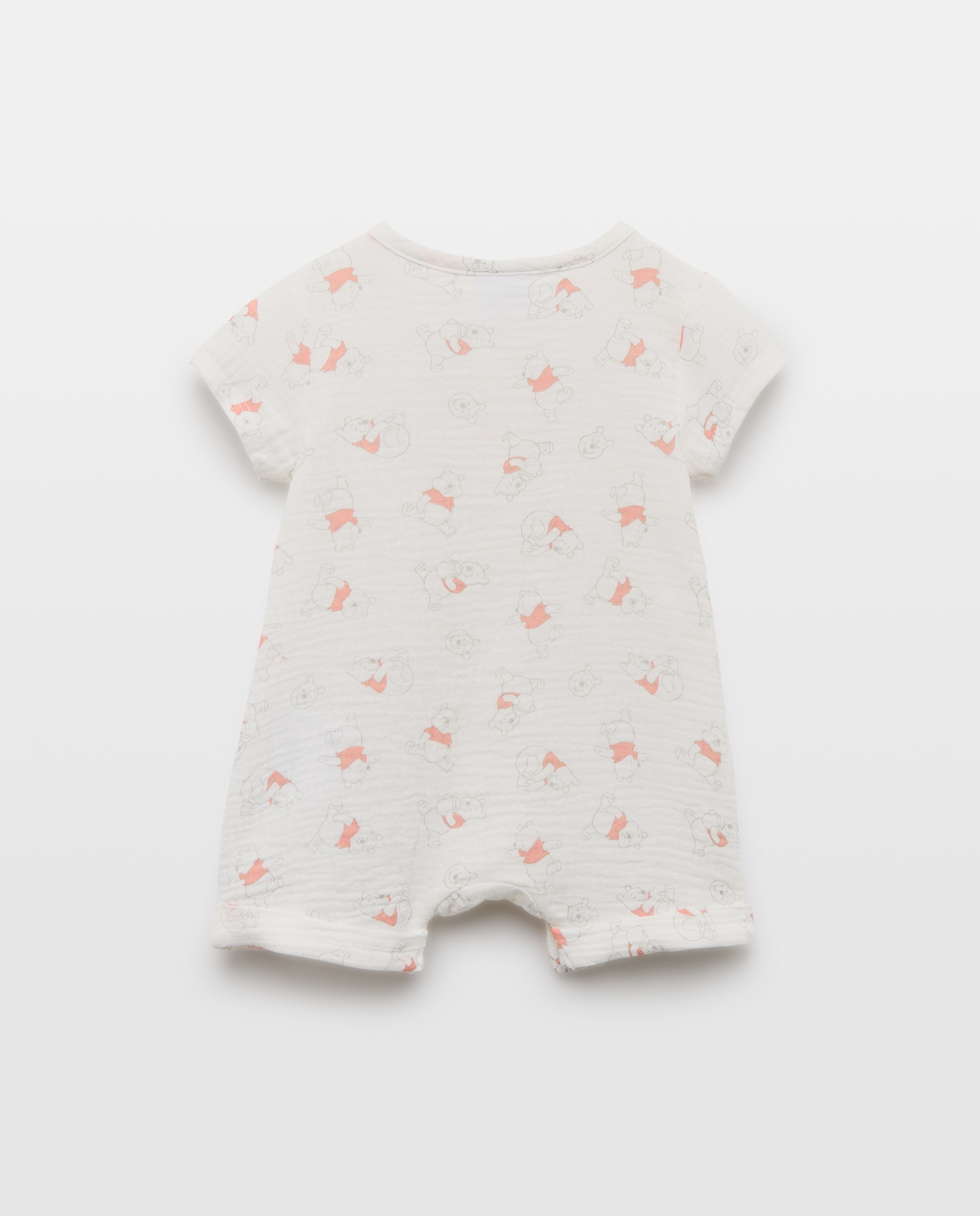 Pelele corto de bebé niño Winnie The Pooh - Cotton Juice - Blanco Blanco-2
