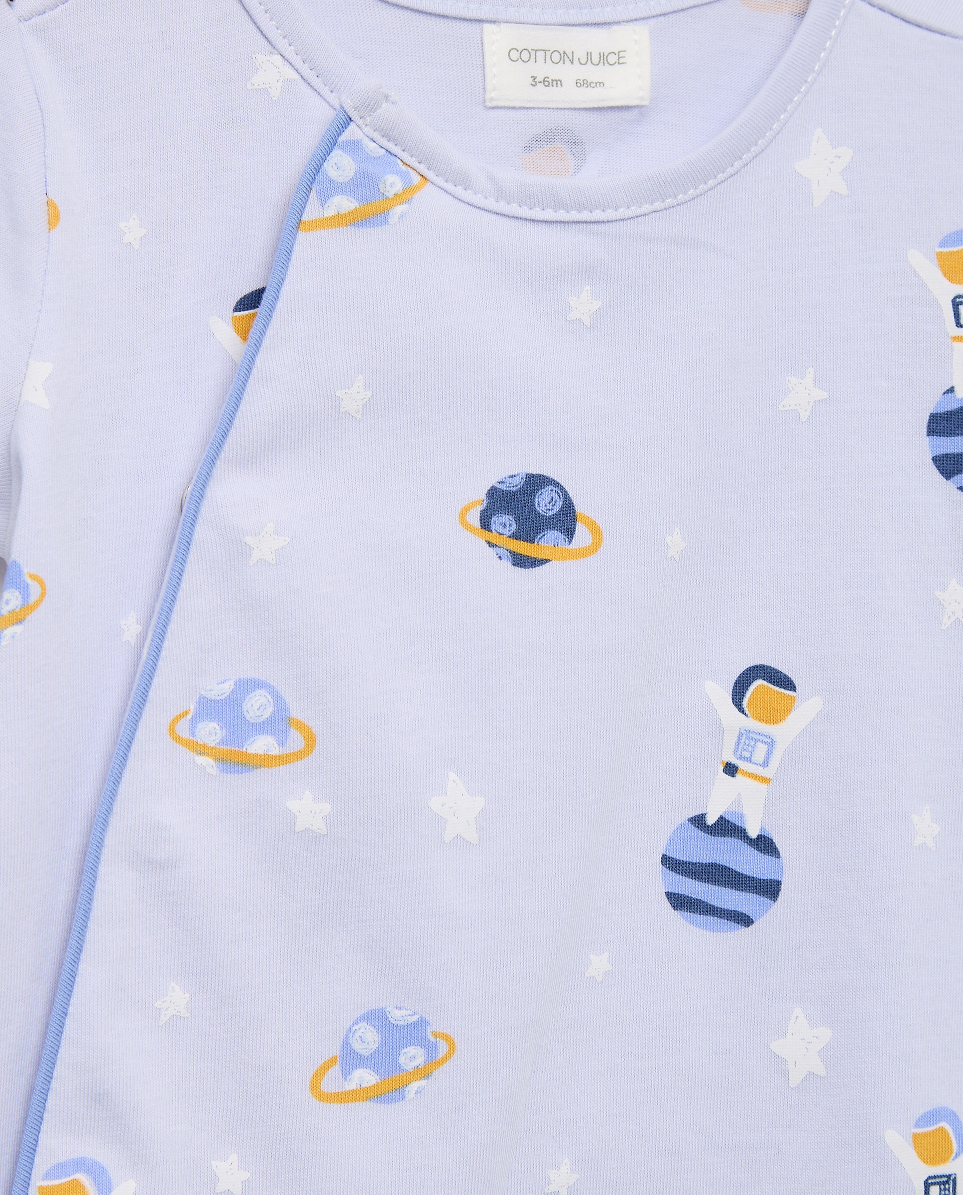 Pijama de bebé niño con dibujo fantasía - Cotton Juice - Azul Azul-3