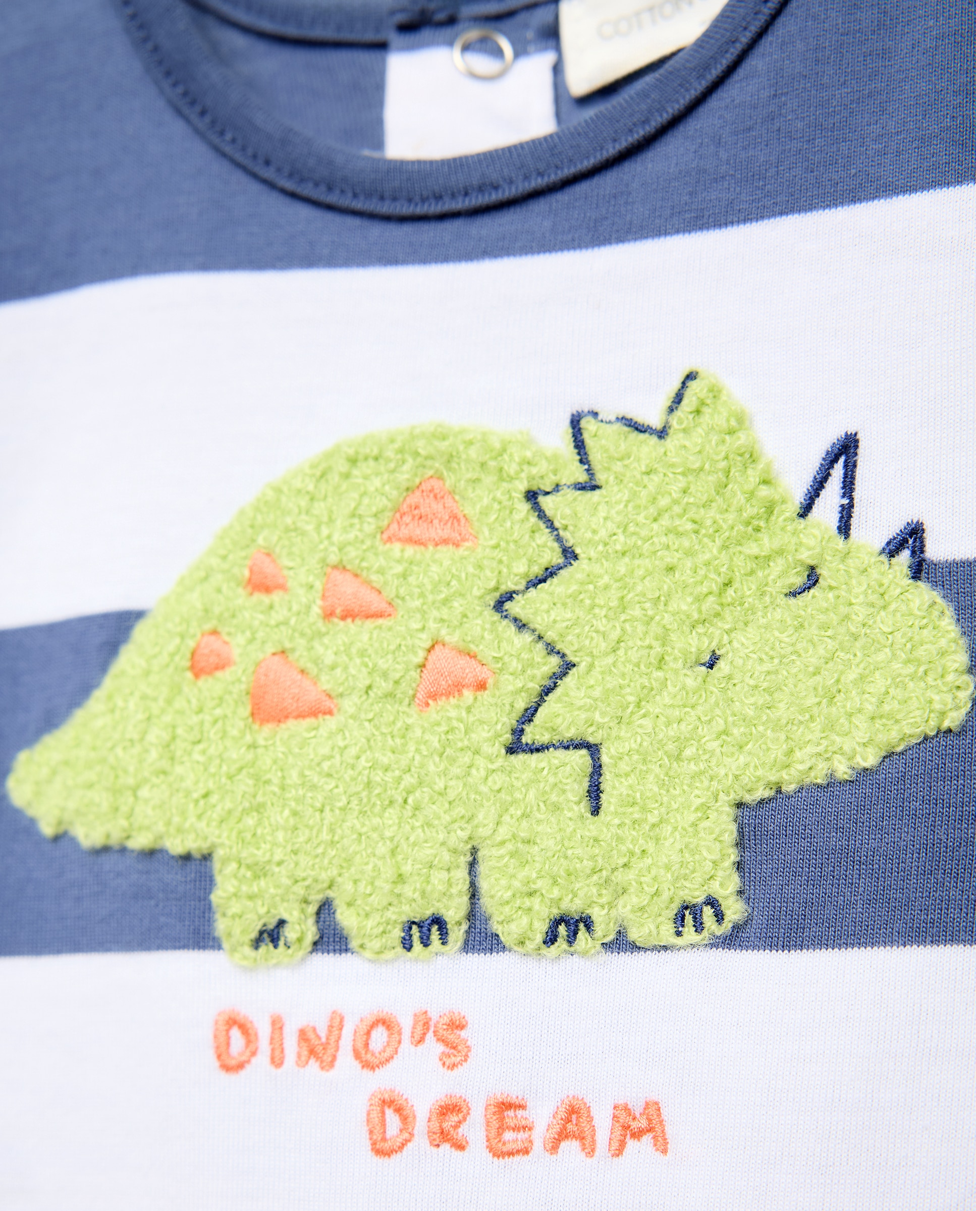 Babygrow curto de bebé Cotton Juice Azul-3