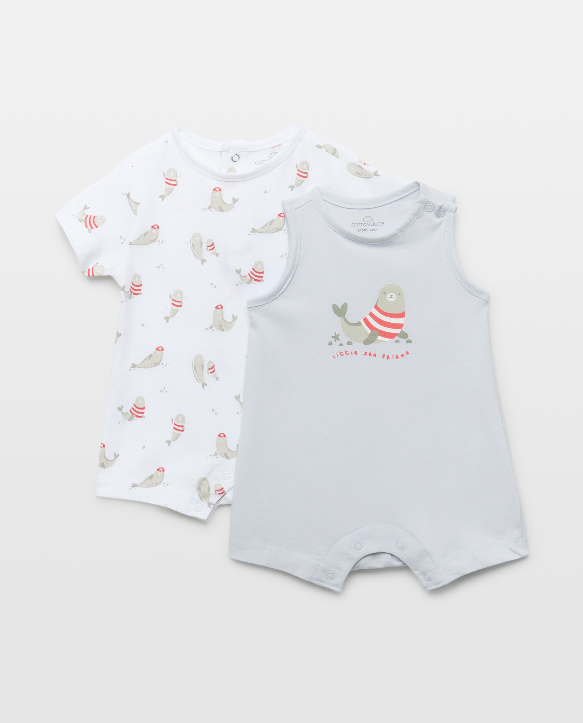 Imagem 0 de Pack de 2 Babygrows de Bebé com Estampado de Fantasia