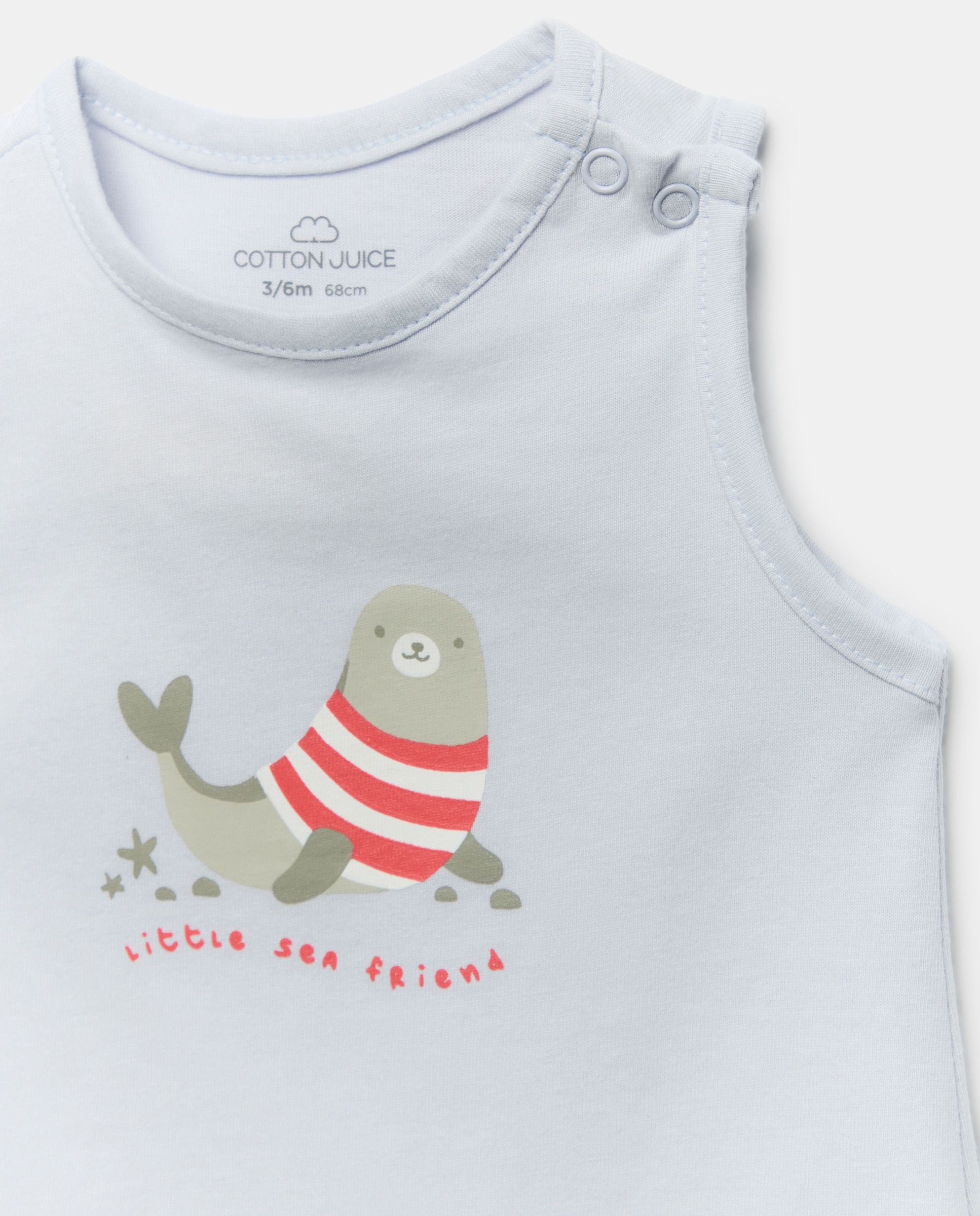 Pack de 2 Babygrows de Bebé com Estampado de Fantasia Castanho-3