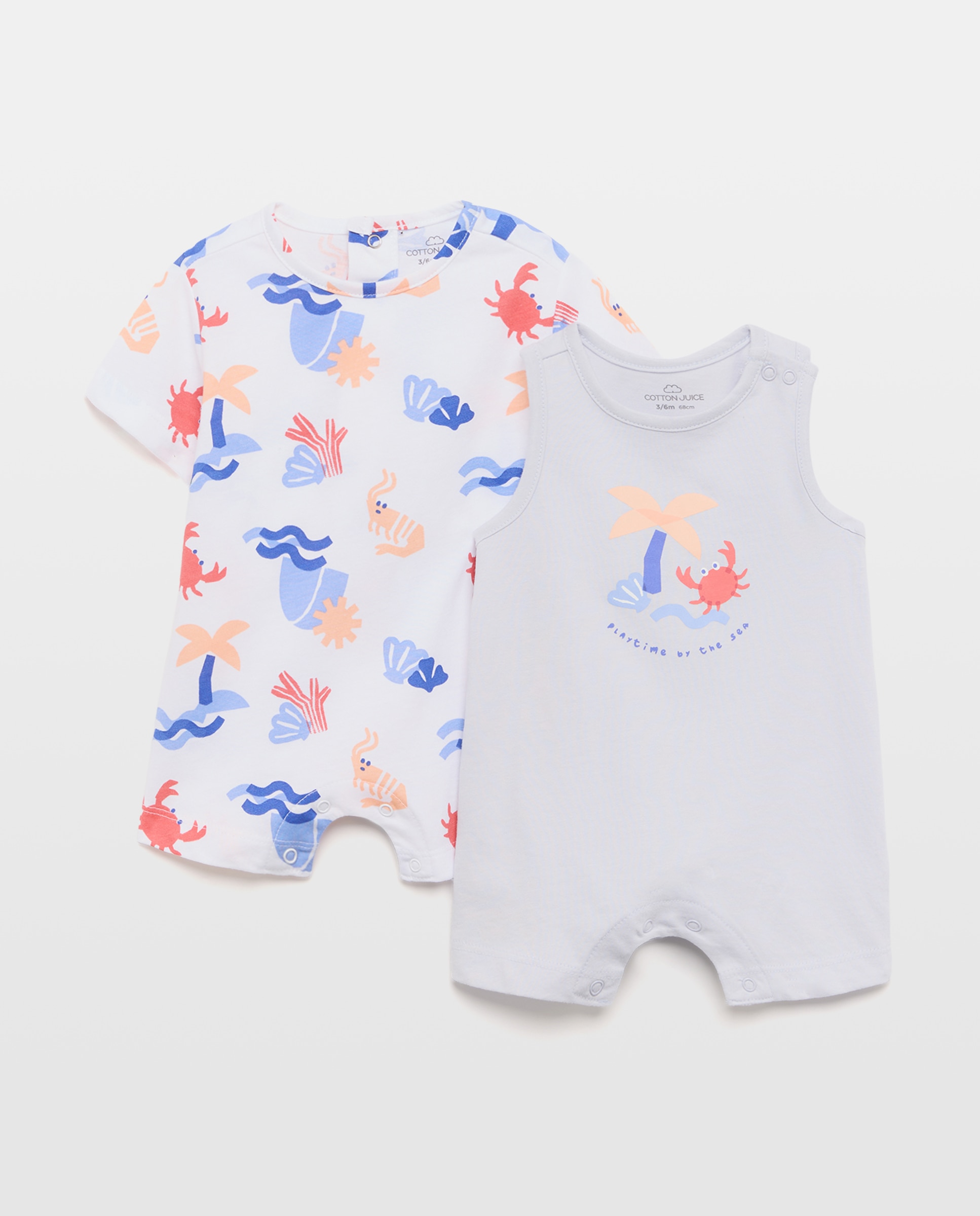 Imagem 0 de Pack de 2 Babygrows de Bebé com Estampado de Fantasia