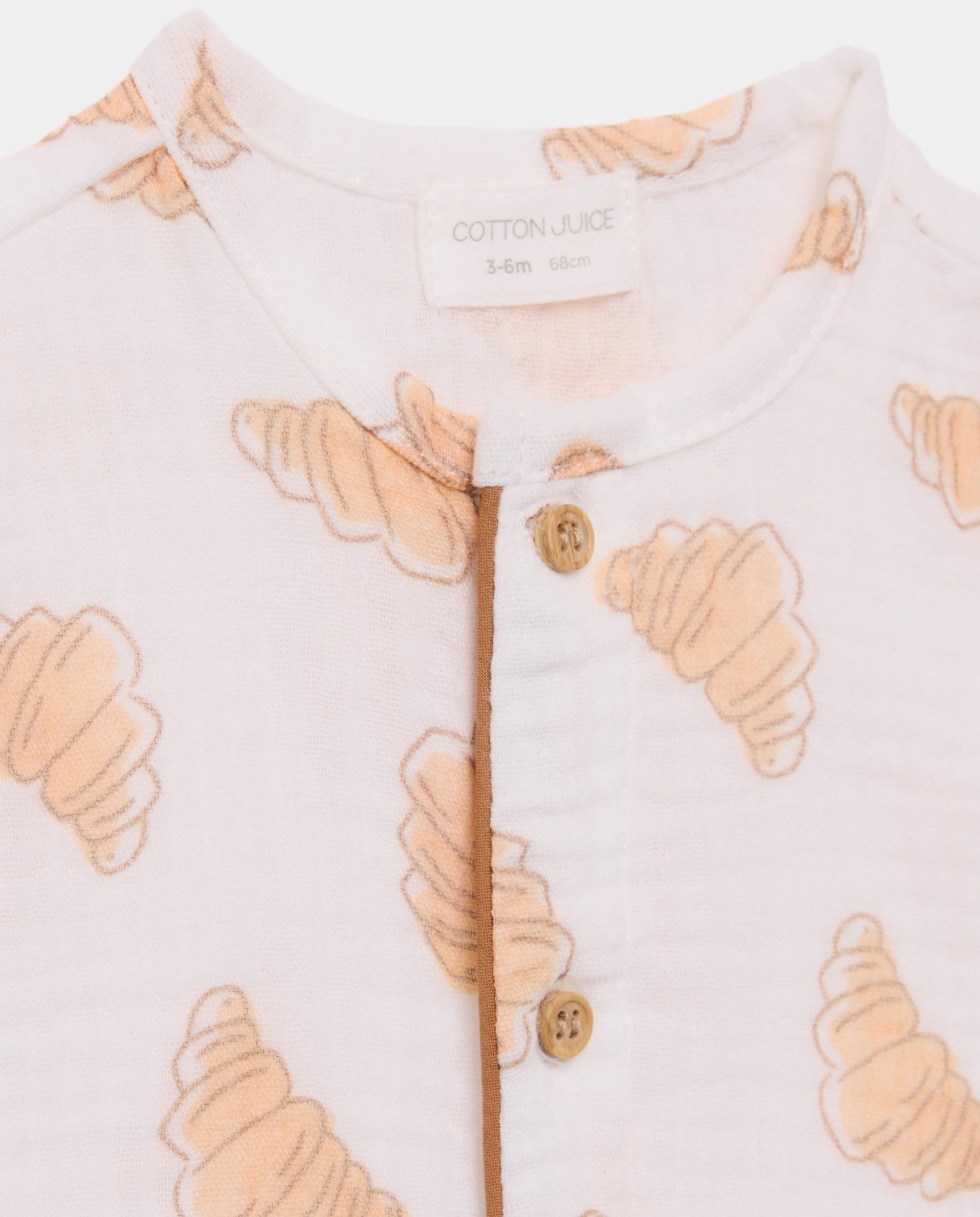 Babygrow de Bebé com Chiffon e Fantasia Cotton Juice Branco-3