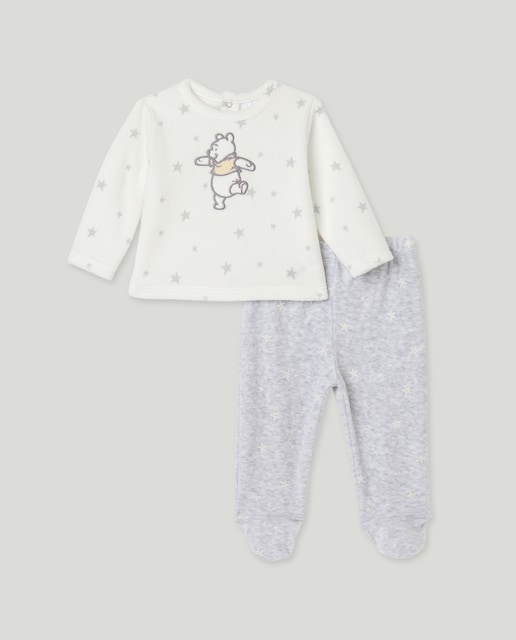 Imagen 0 de Pelele largo velcro estampado Winnie estrellas de bebé niño