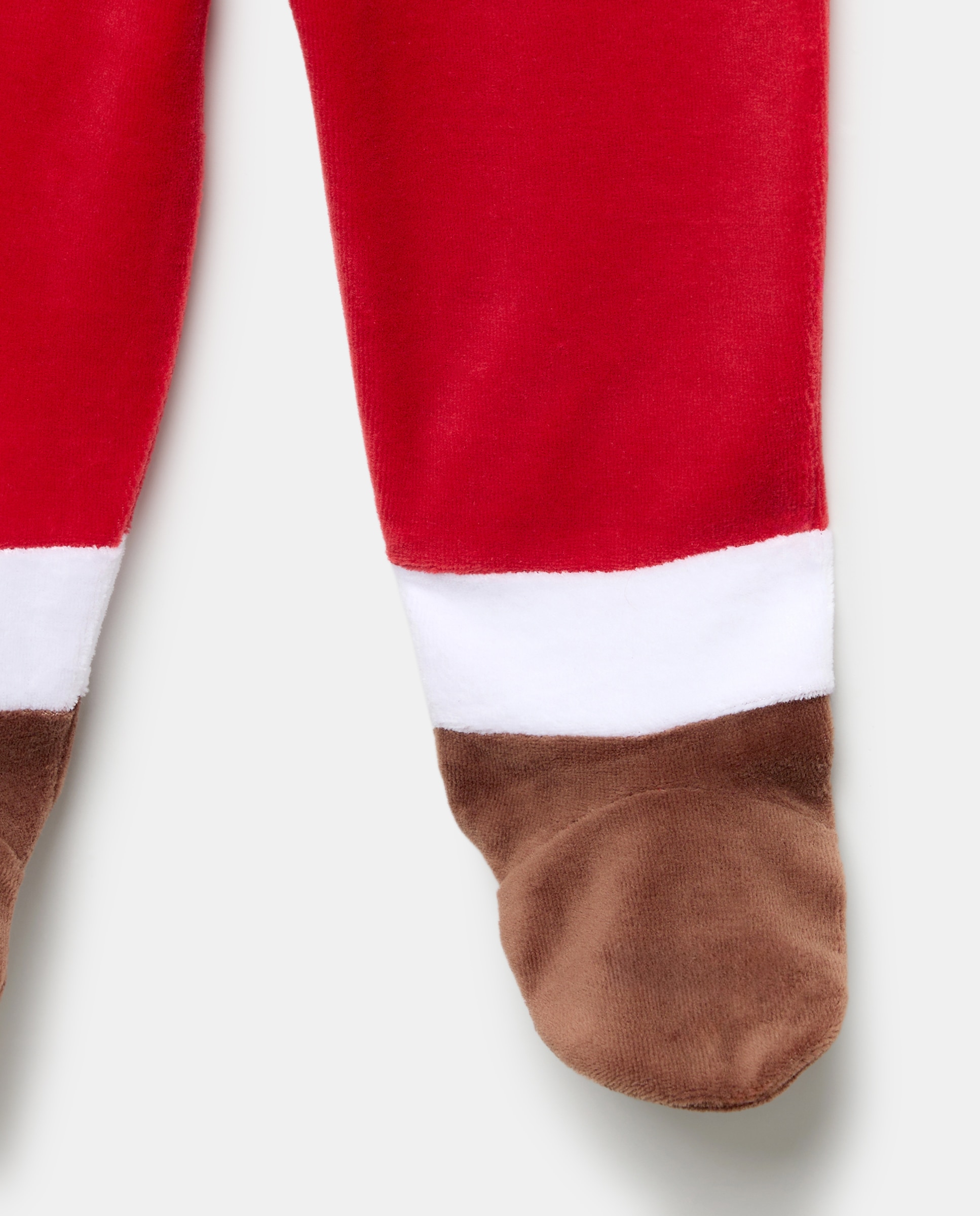 Pijama de Bebé em Velour com Estampado de Fantasia 600 Vermelho-4