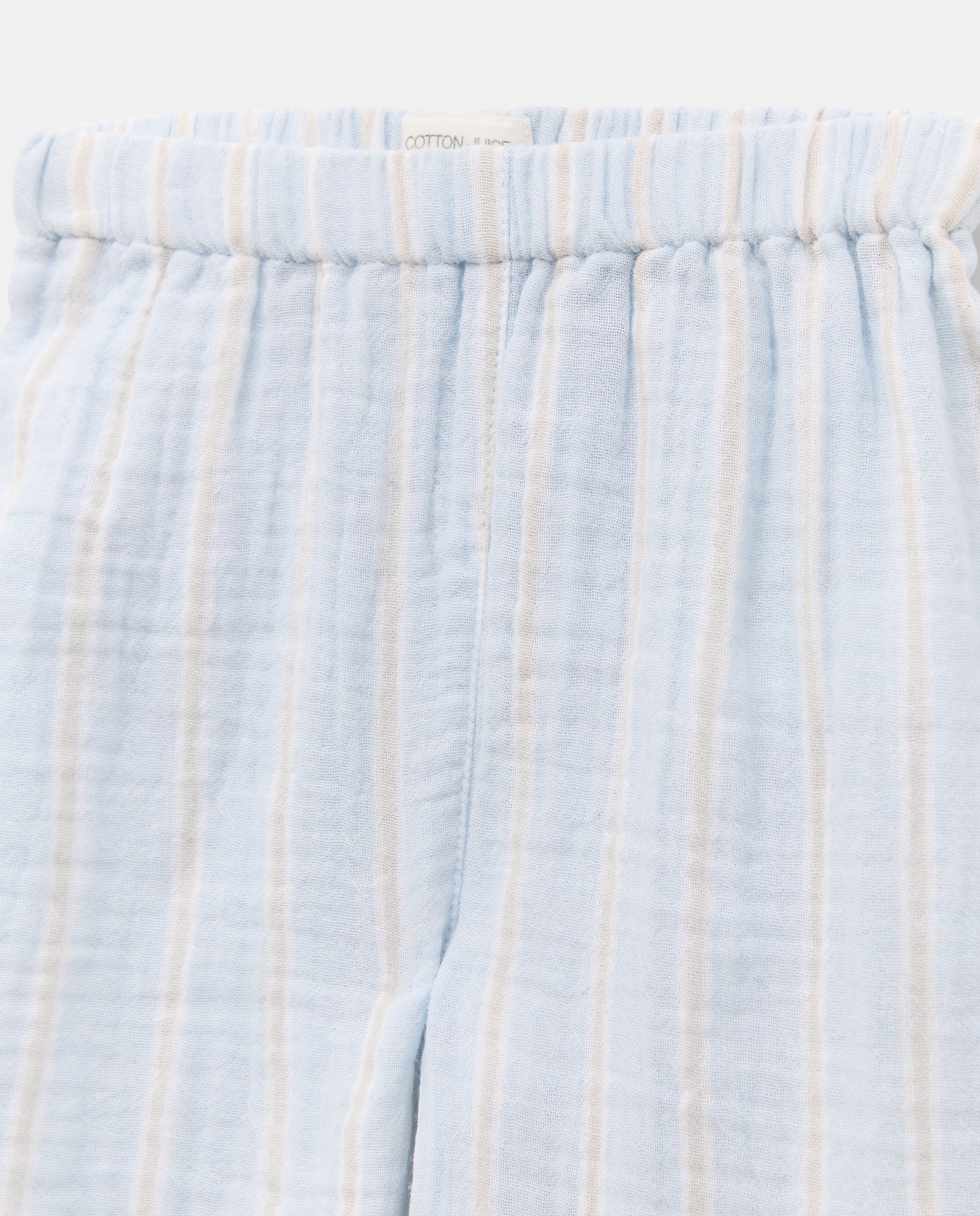 Pijama completo largo gasa rayas de bebé - Cotton Juice - Azul Azul-3