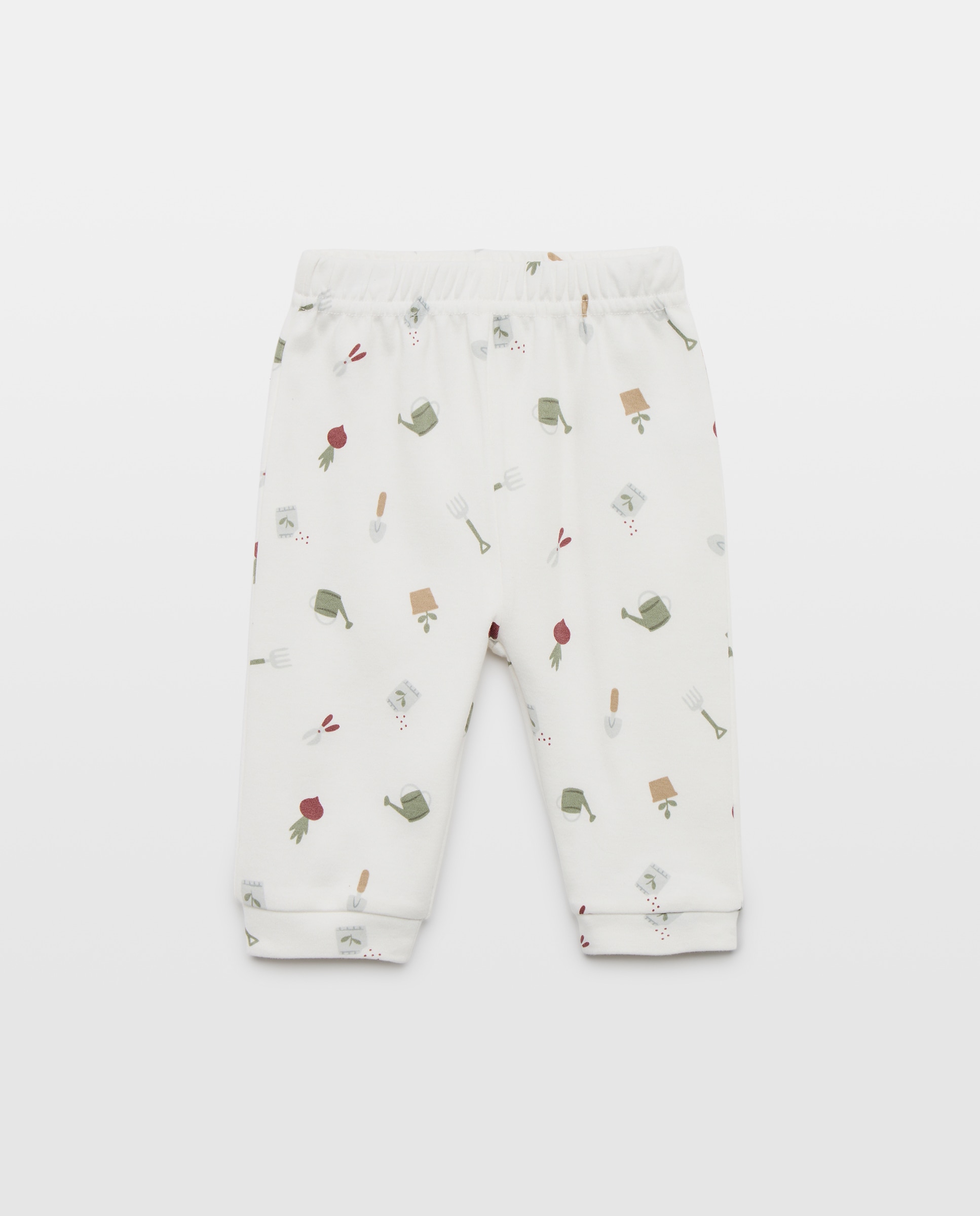 Pijama de Malha Comprido de Bebé Cotton Juice Branco-3