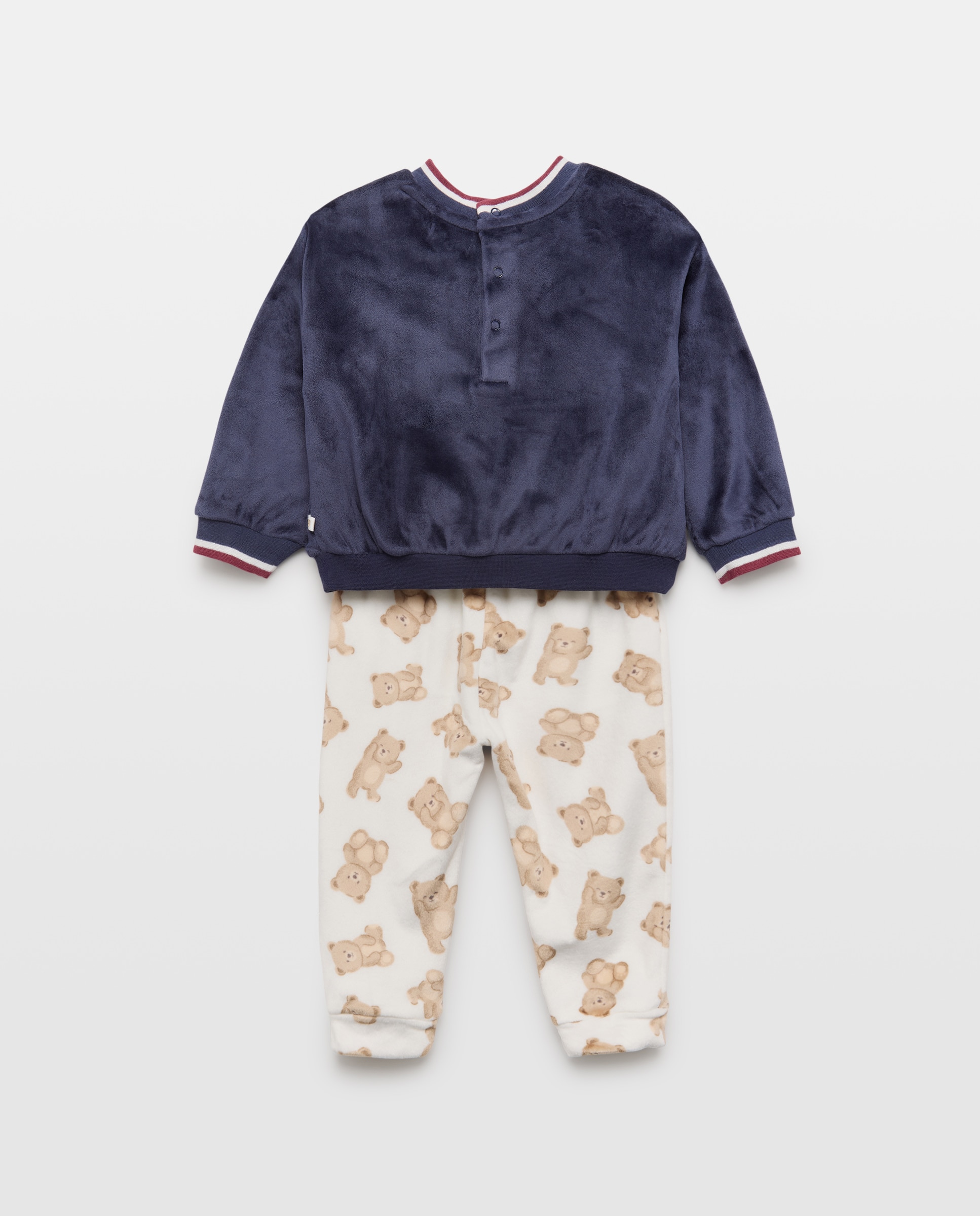 Pijama de Bebé com Estampado de Fantasia Cotton Juice Azul-2