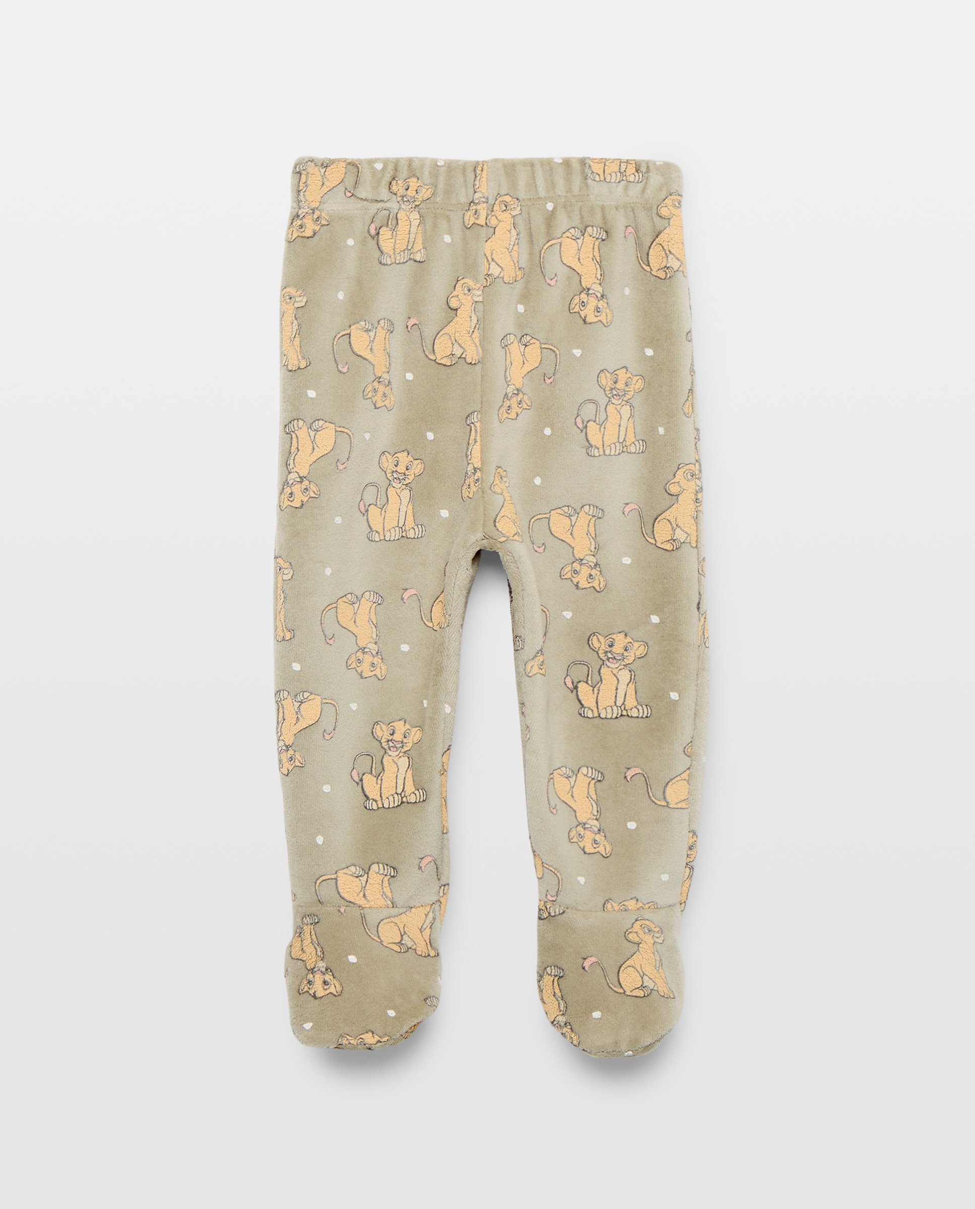 Pijama de Bebé em Velour do Rei Leão Cotton Juice Verde-3