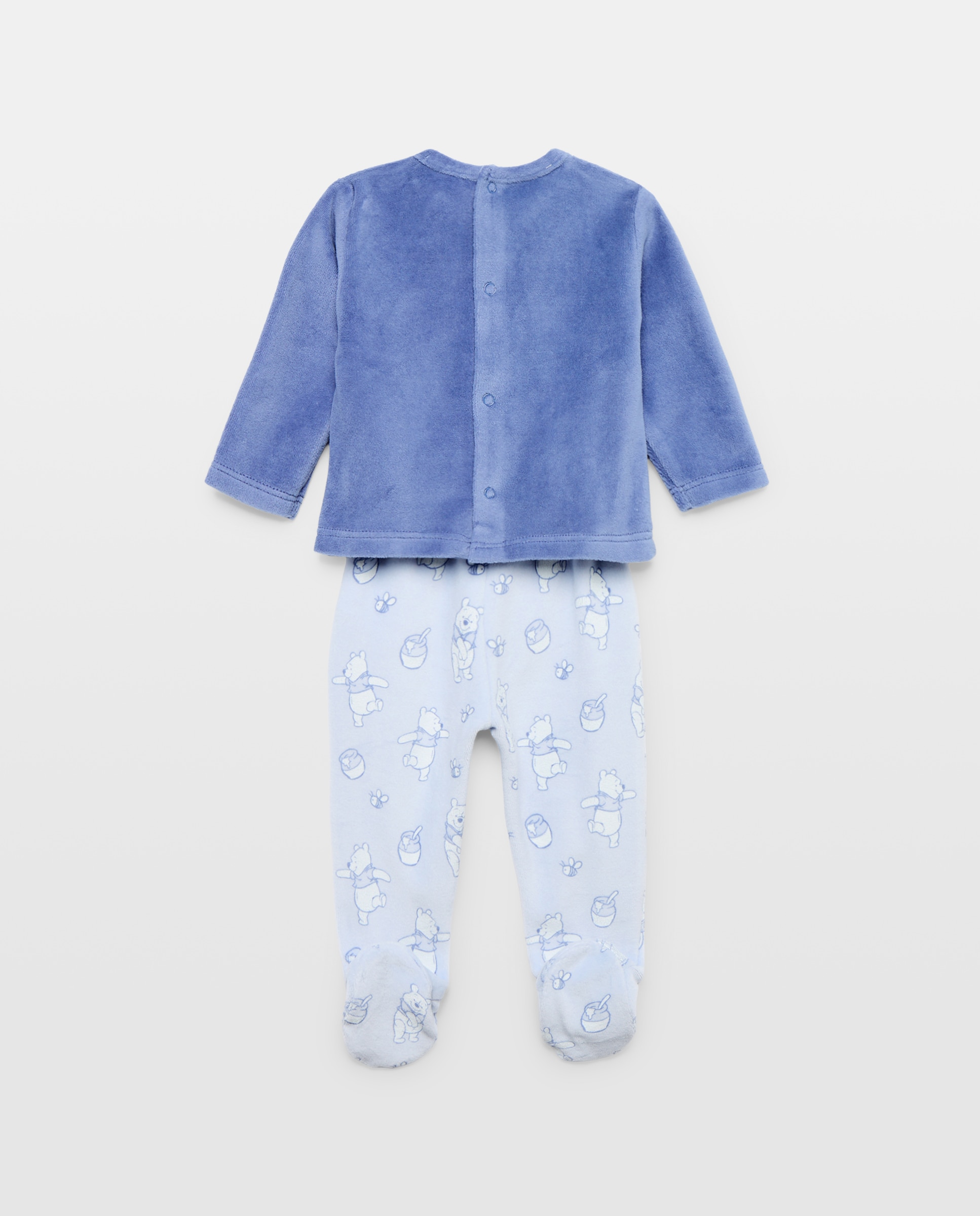 Pijama de Velour de Bebé Winnie Mel Cotton Juice Azul-marinho-2