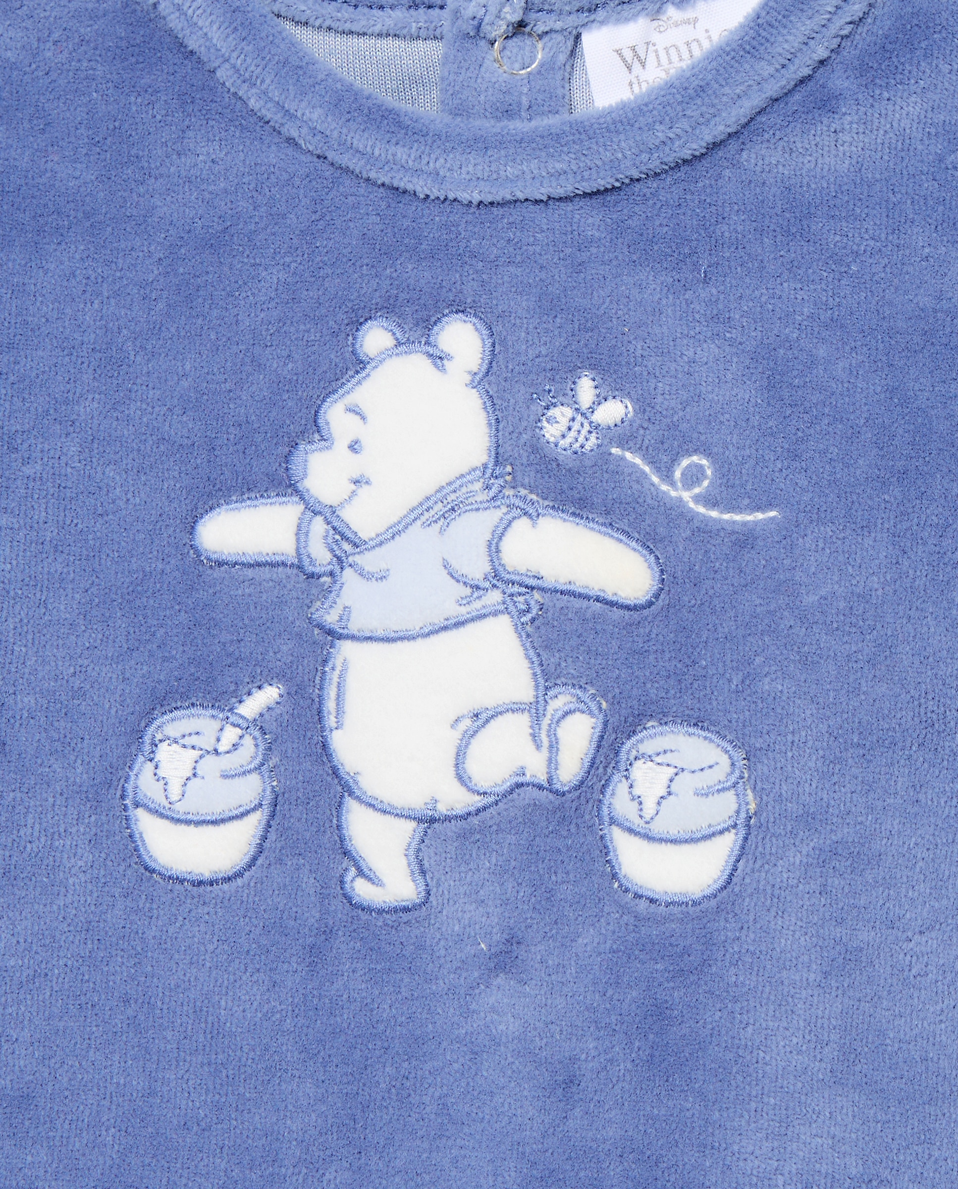 Pijama de Velour de Bebé Winnie Mel Cotton Juice Azul-marinho-4