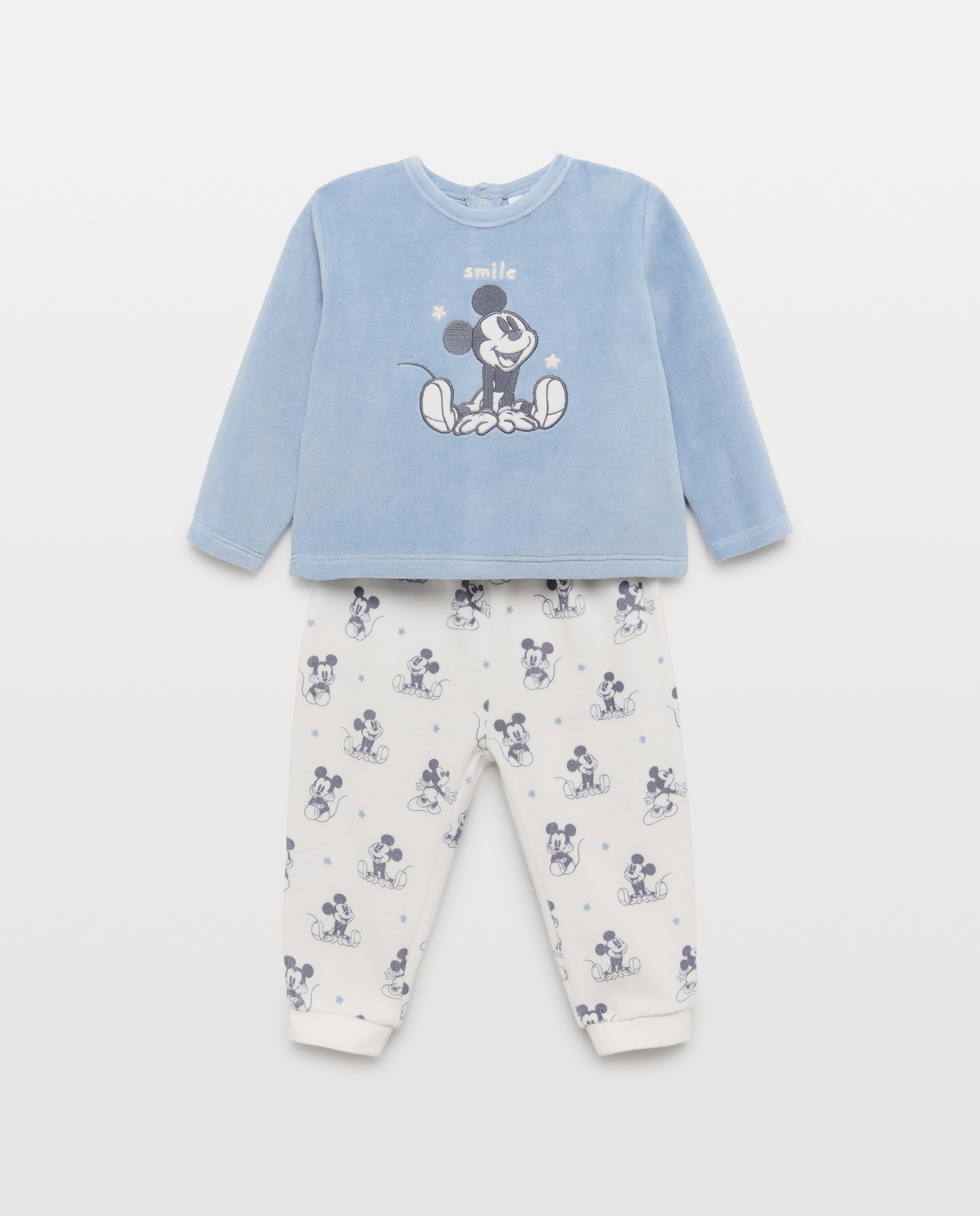 Imagem 0 de Pijama de Velour de Bebé com Fantasia do Mickey