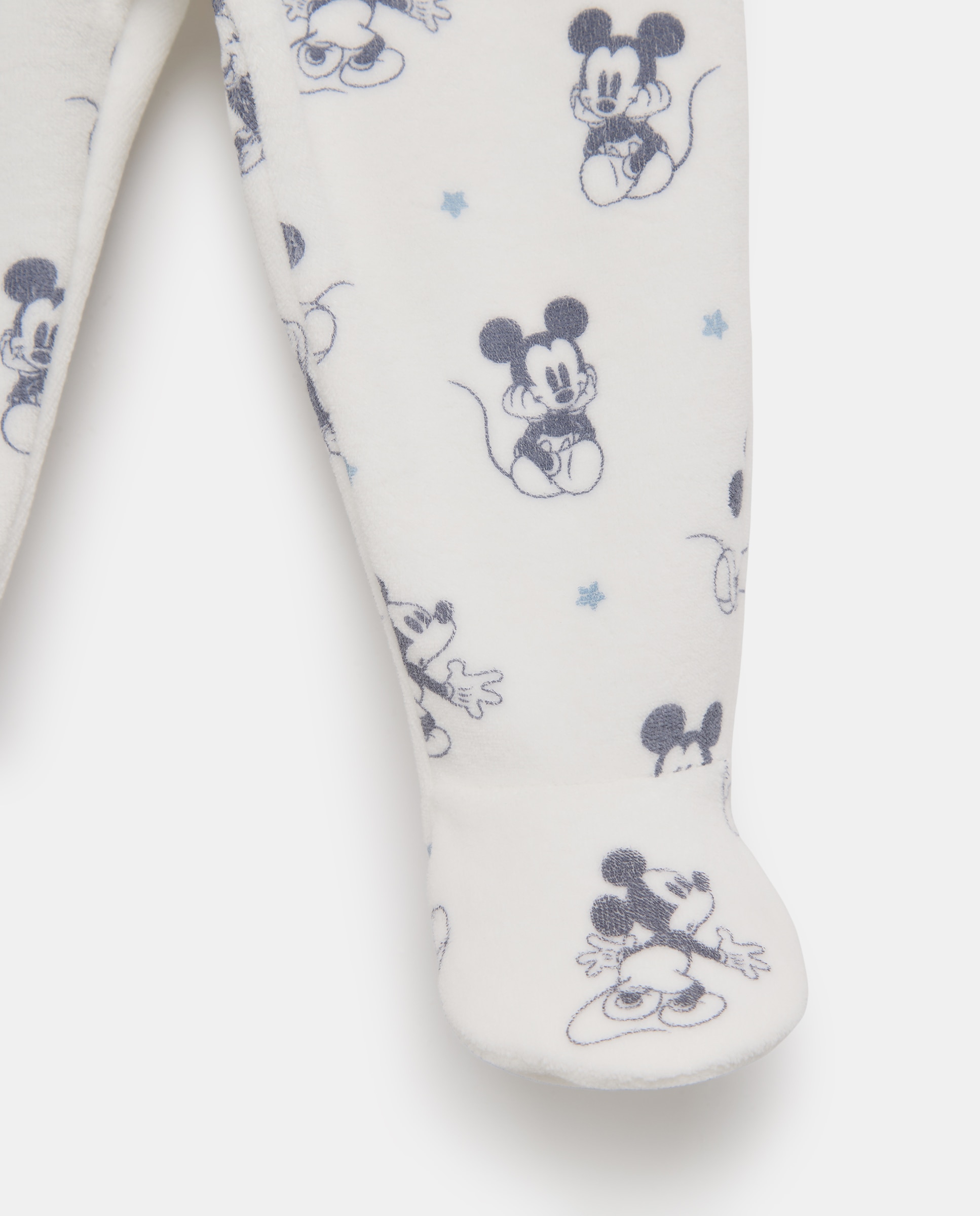 Pijama de Velour de Bebé com Fantasia do Mickey Azul-marinho-4