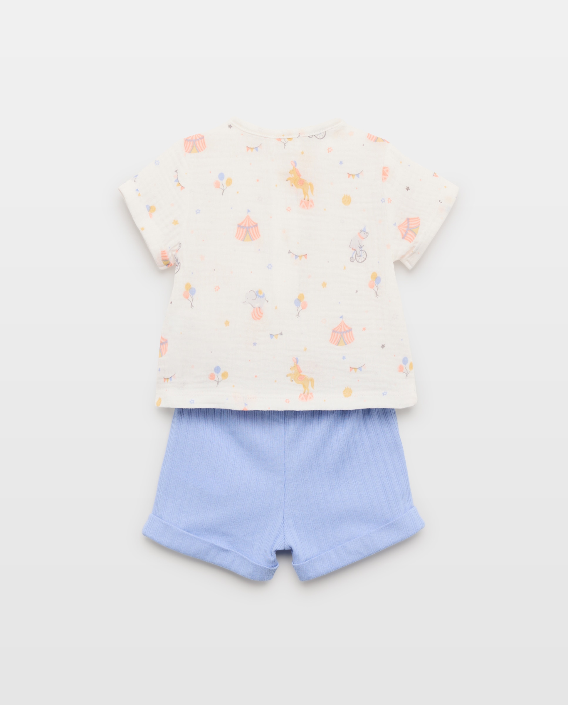 Pelele gasa con dibujos de animales de bebé niña - Cotton Juice - Blanco Blanco-2