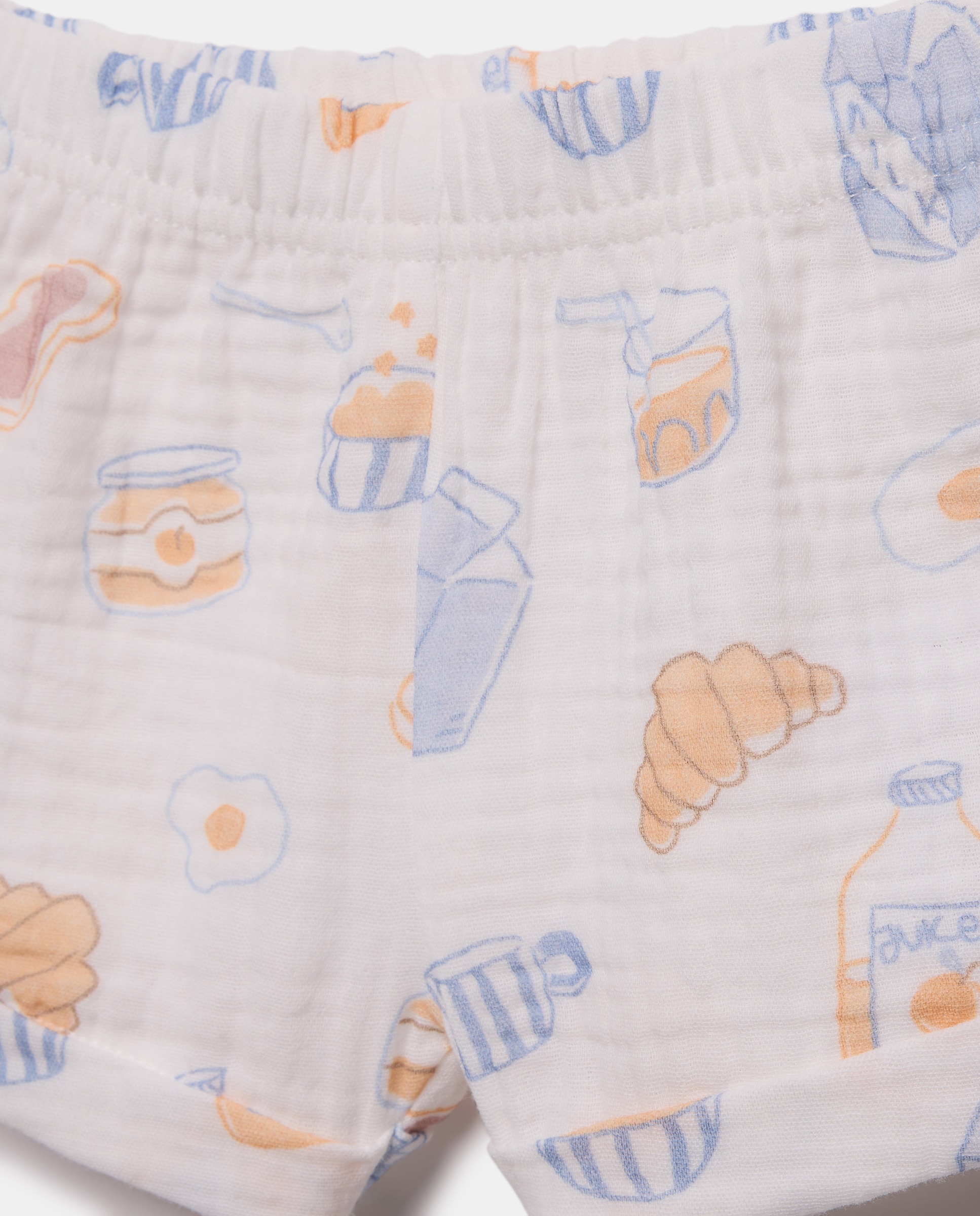 Pijama Abotoado de Bebé com Chiffon e Fantasia Cotton Juice Branco-3