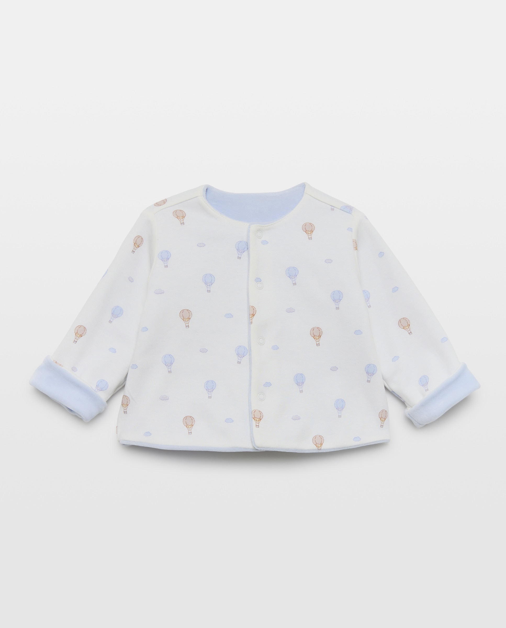 Chaqueta reversible globos de bebé - Cotton Juice - Azul Azul-3