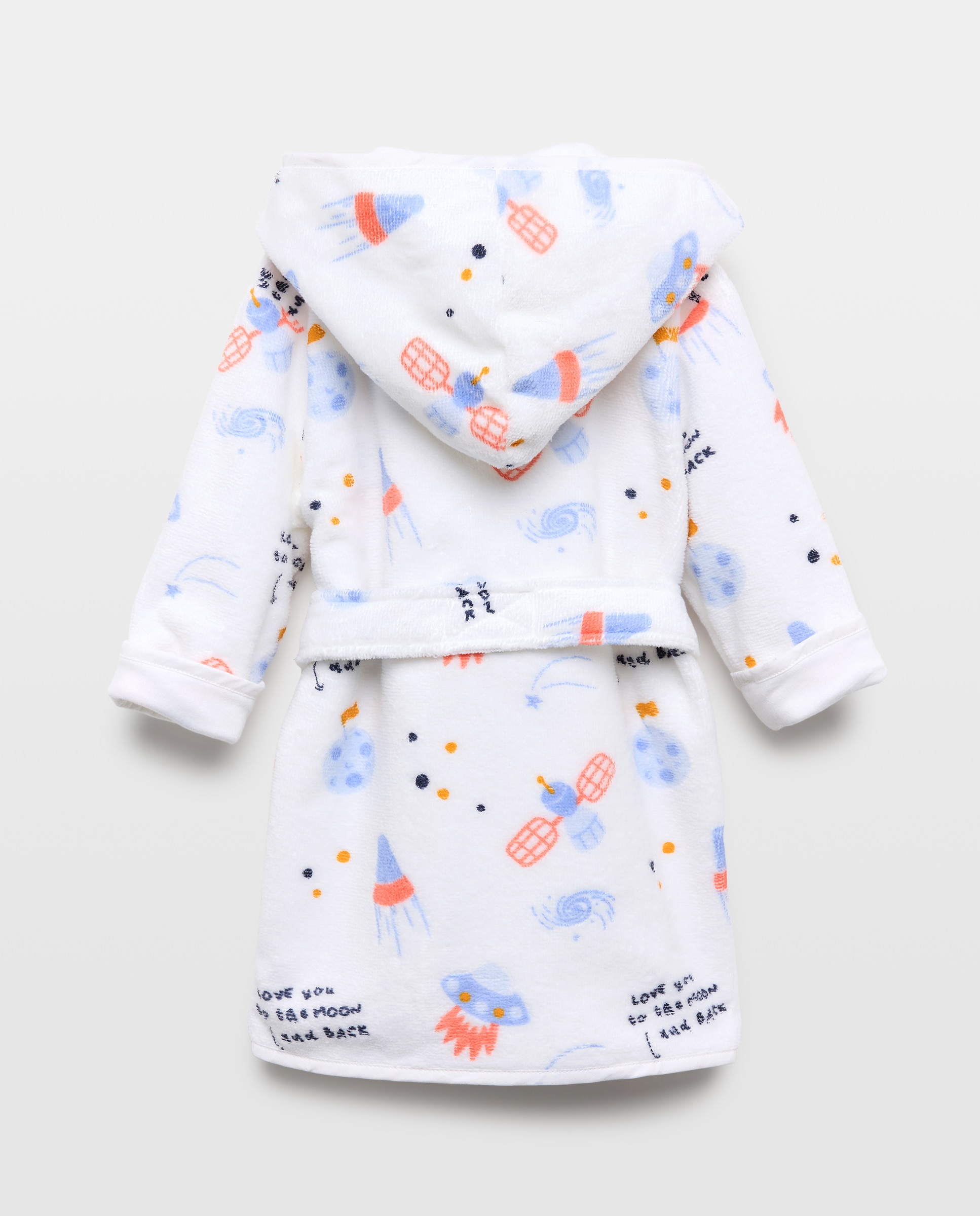 Roupão de Banho de Algodão de Bebé com Estampado Cotton Juice Branco-2