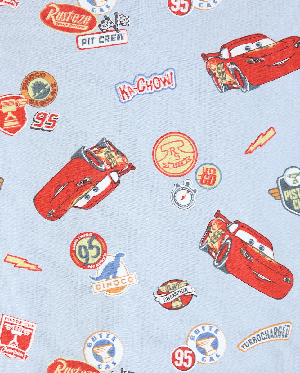 Pijama de Malha com Estampado Carros Azul-marinho-5