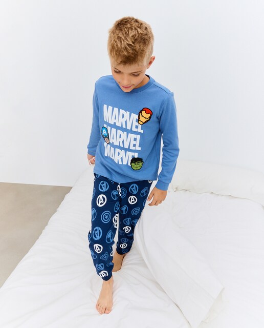 Imagem 0 de Pijama Completo de Malha com Estampado Os Vingadores