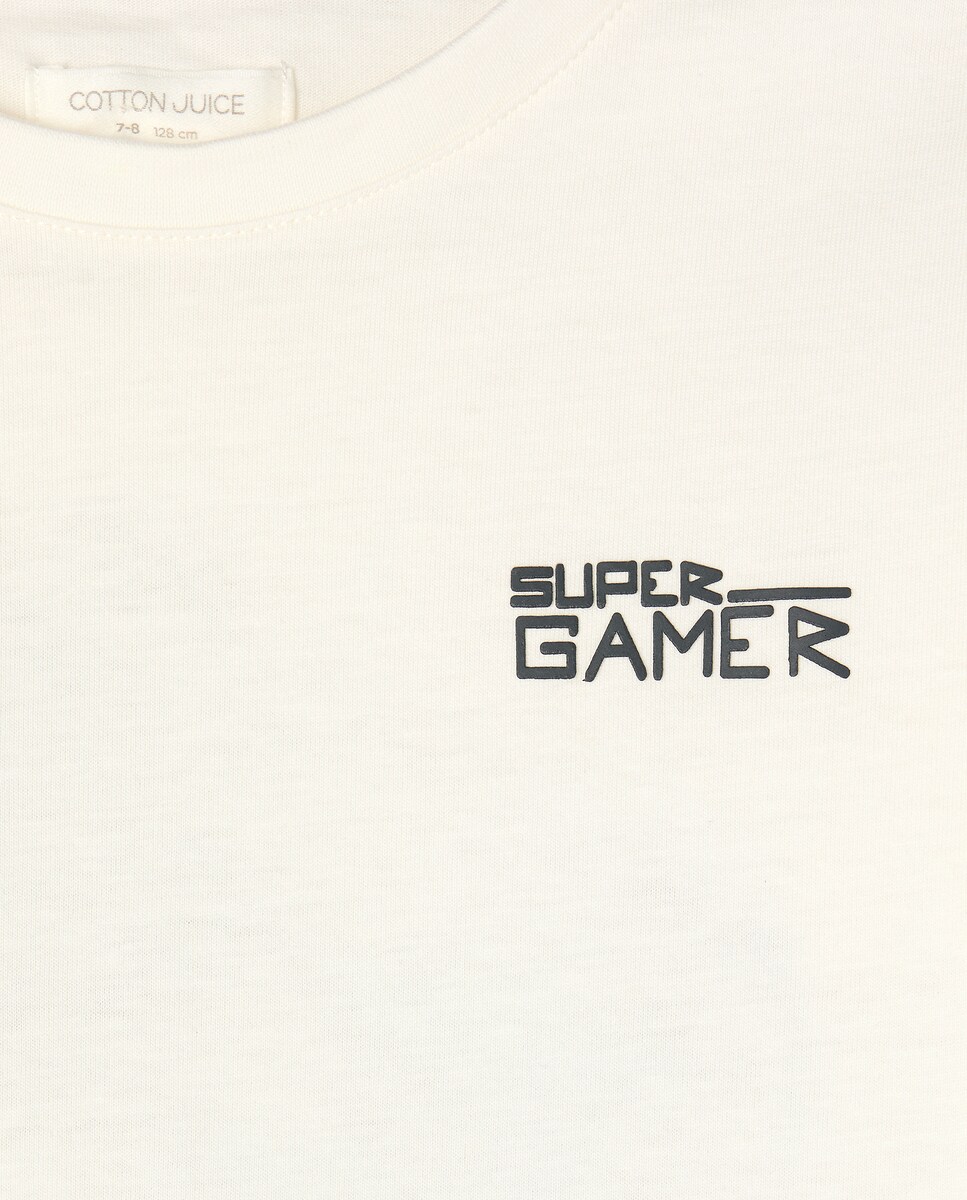 Pijama Completo Misto Level Up com Calças aos Quadrados Preto-5